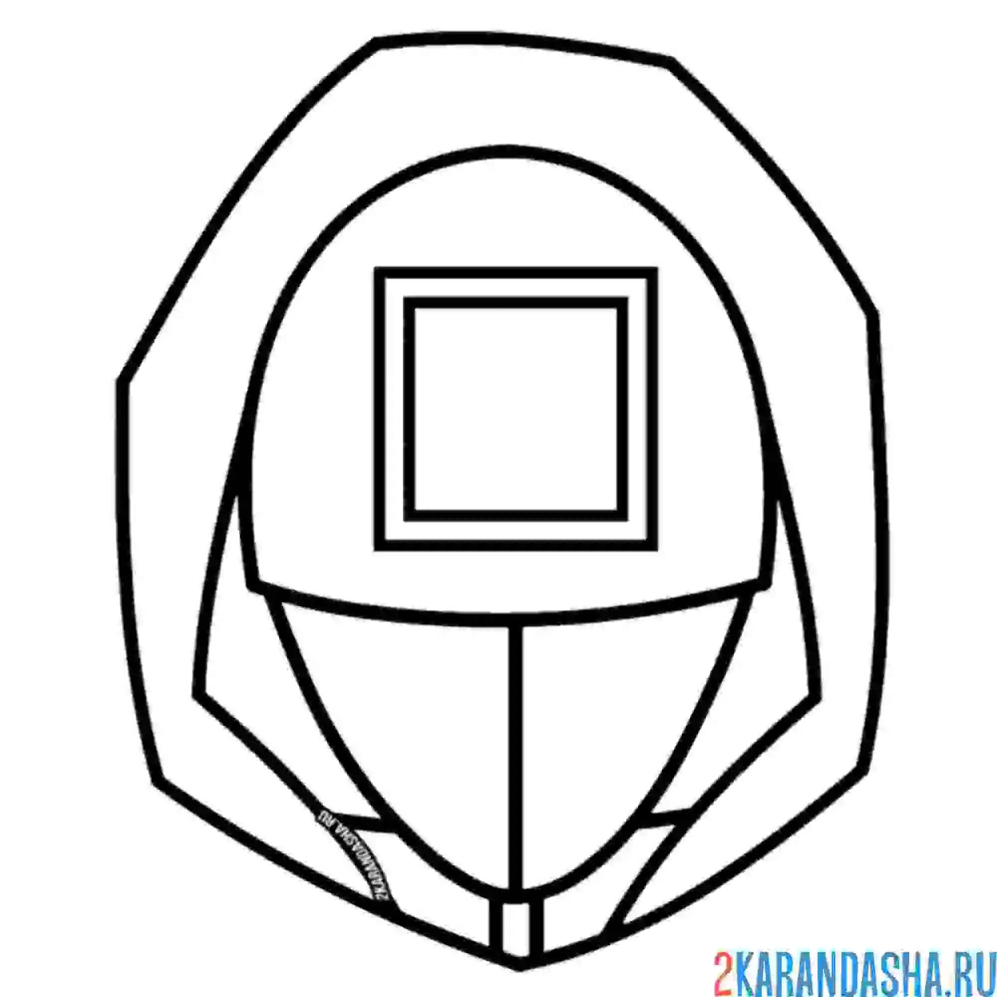 Раскраска охранник квадрат