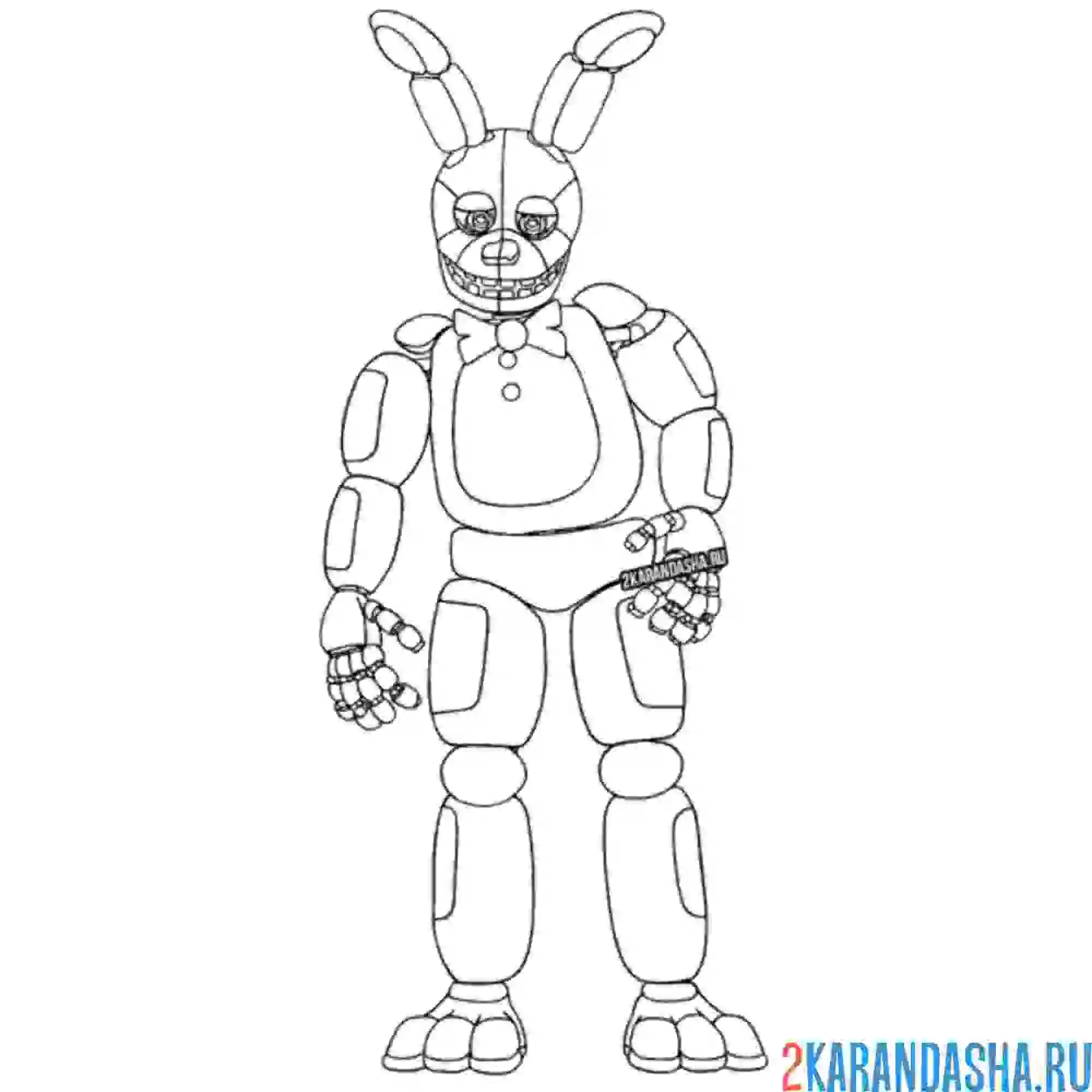 Раскраска бонни во весь рост