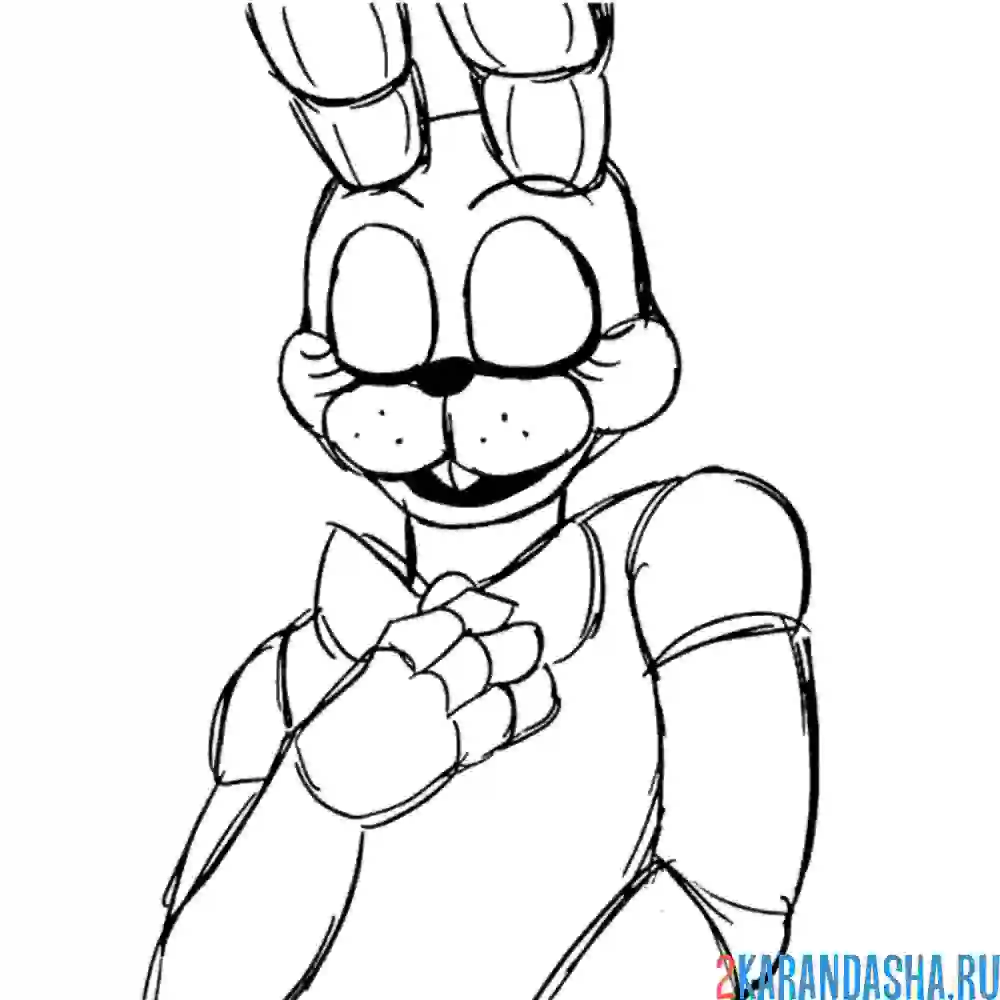 Раскраска бонни стесняется