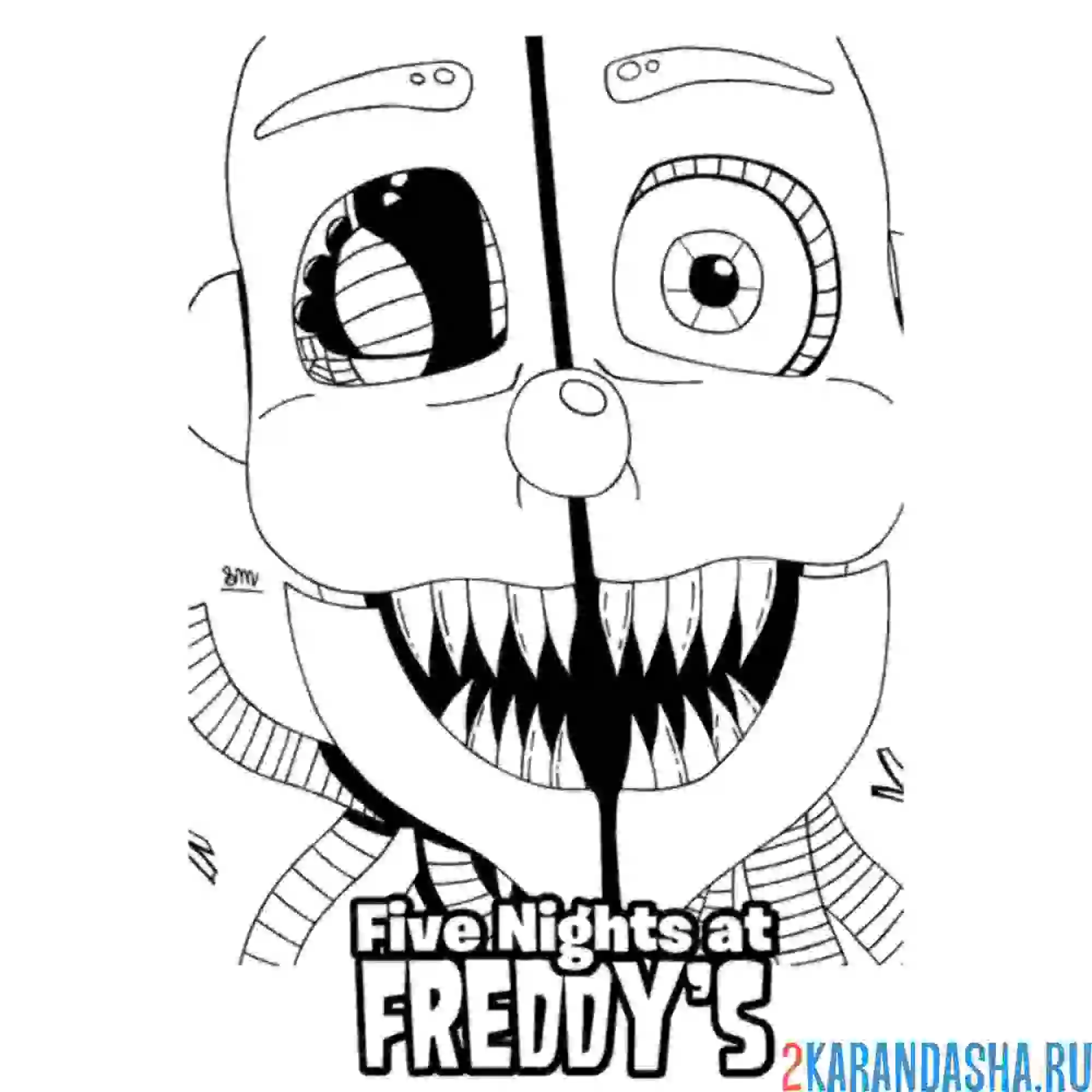 Раскраска аниматроники разные бывают