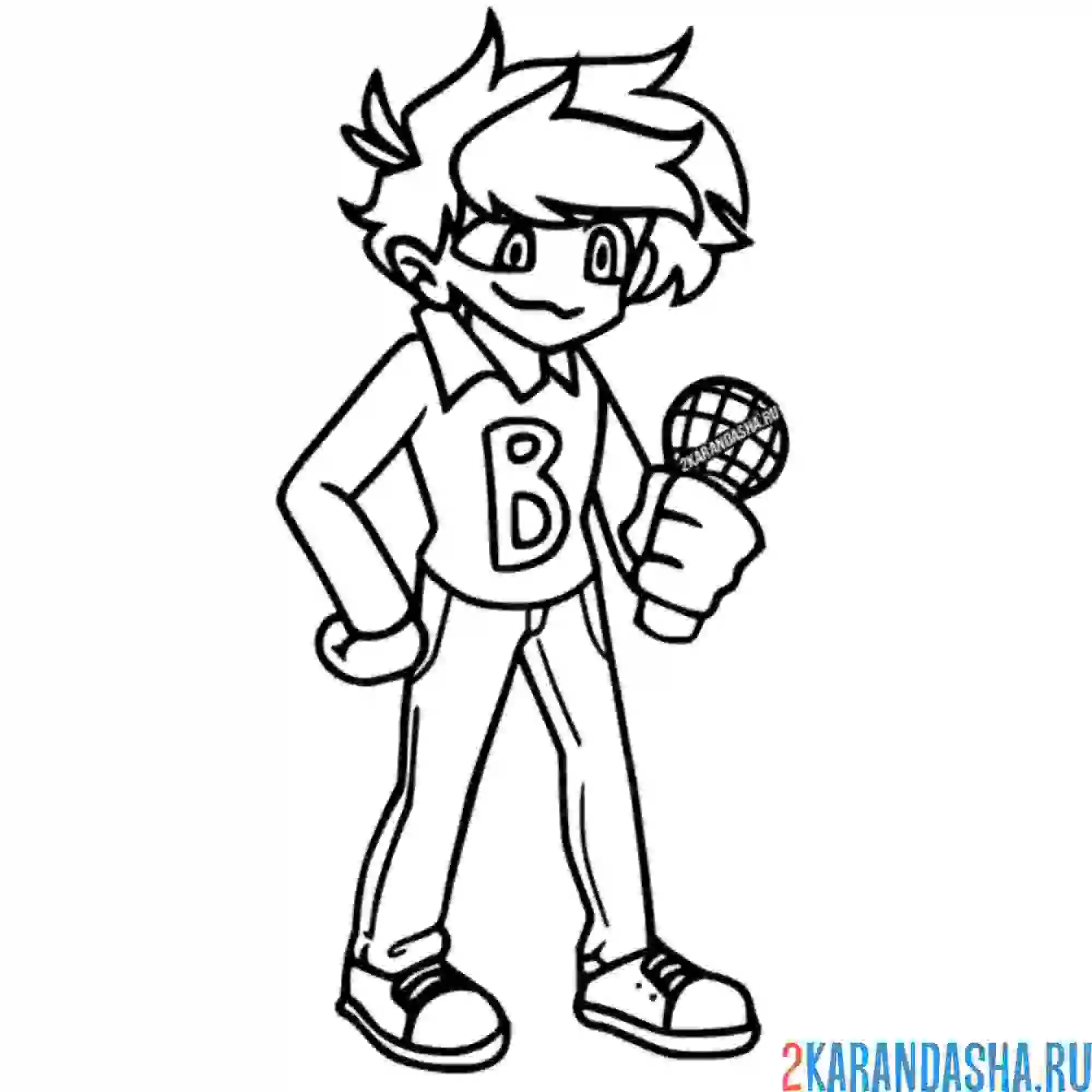 Раскраска боб фнф