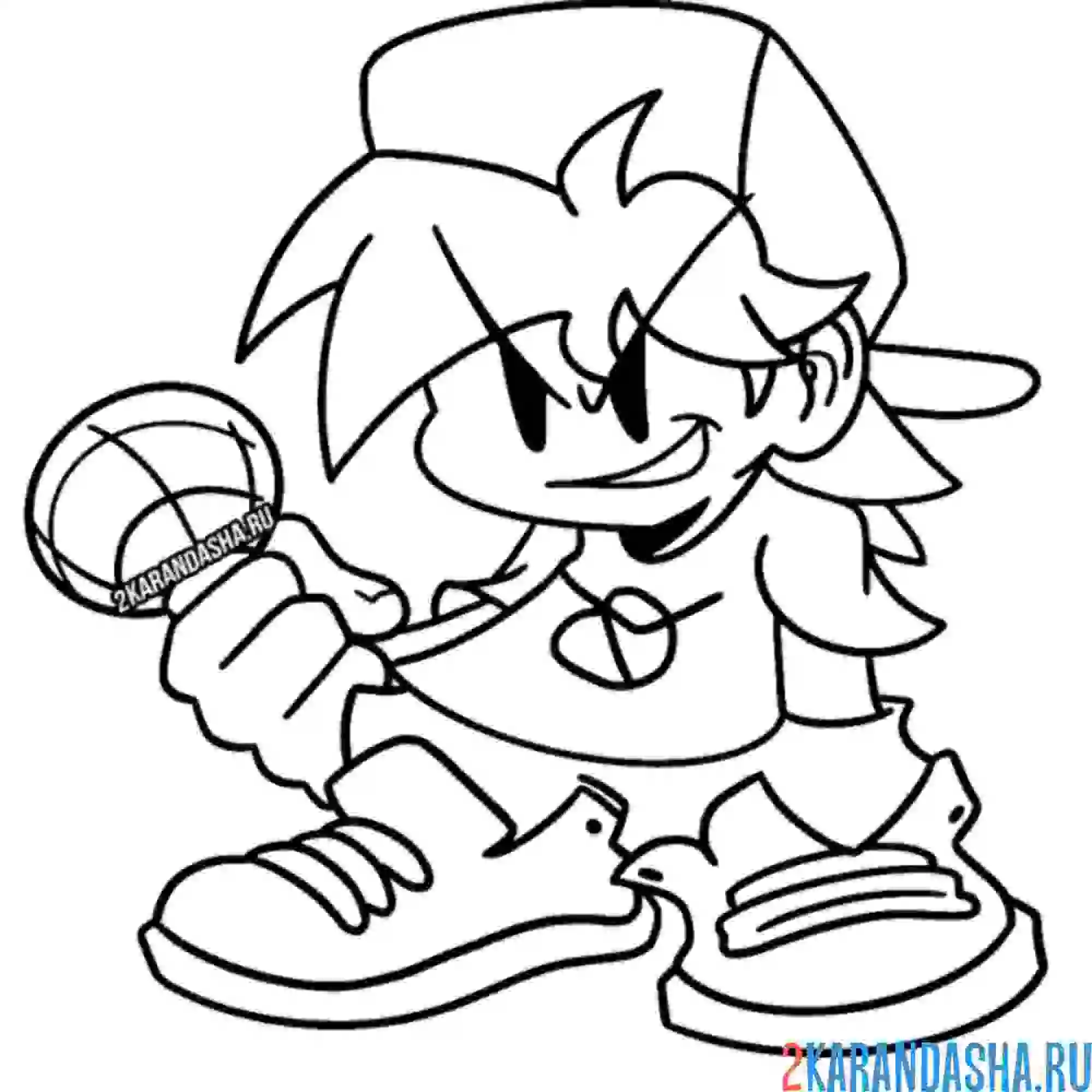 Раскраска бойфренд фнф