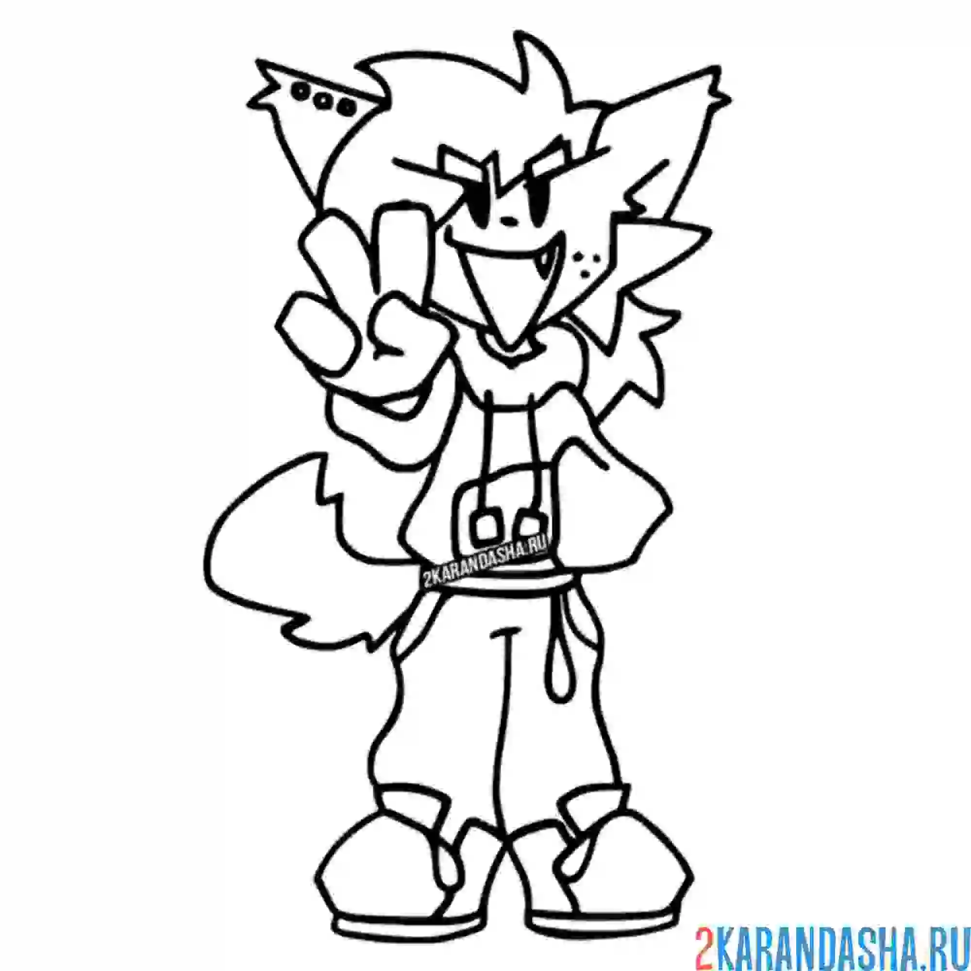 Раскраска капи fnf