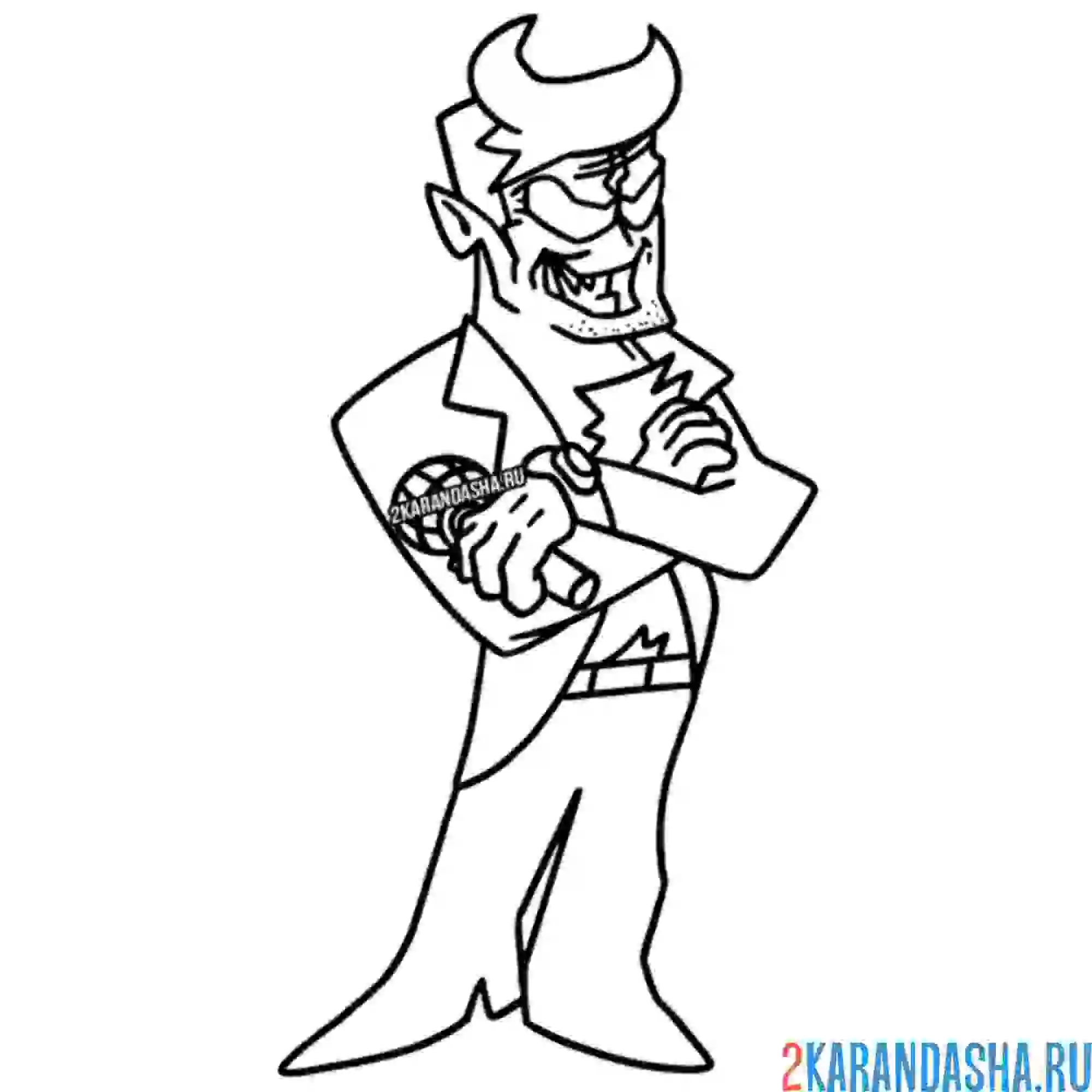 Раскраска дорогой папочка friday night funkin