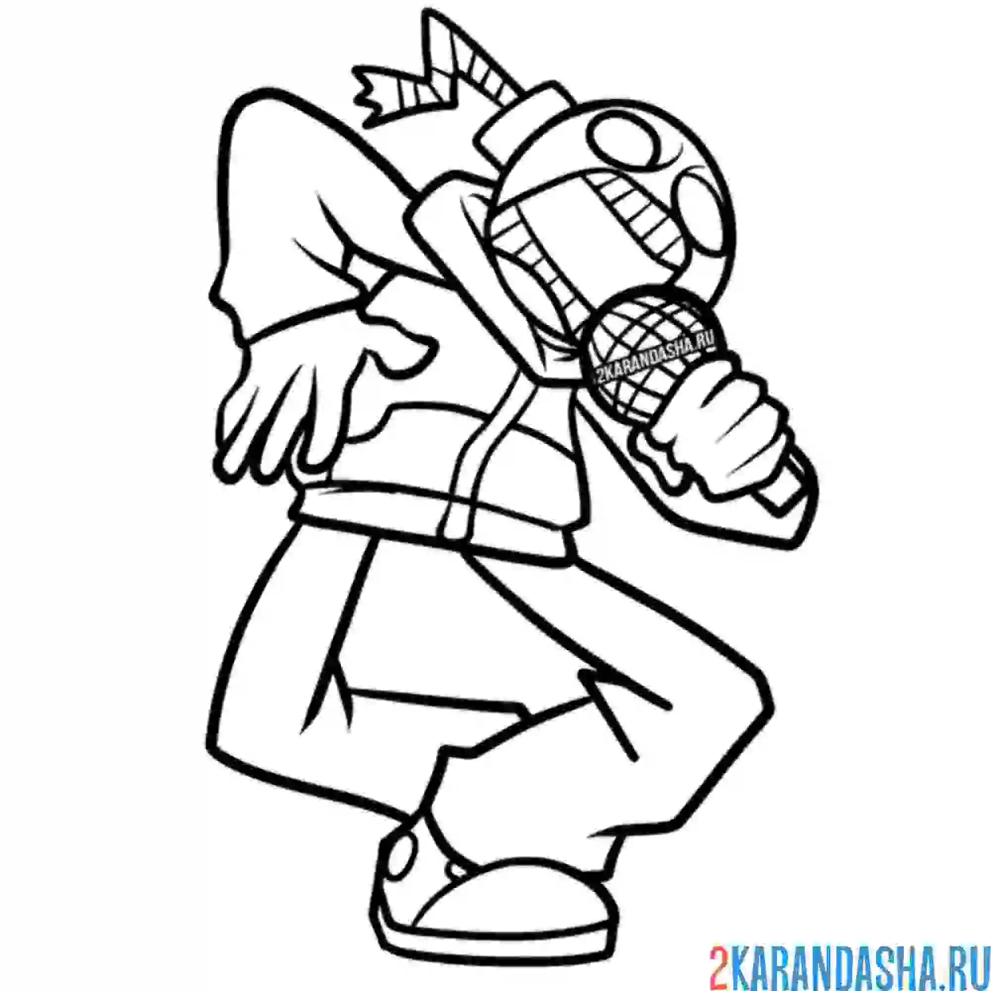 Раскраска friday night funkin boss bomb