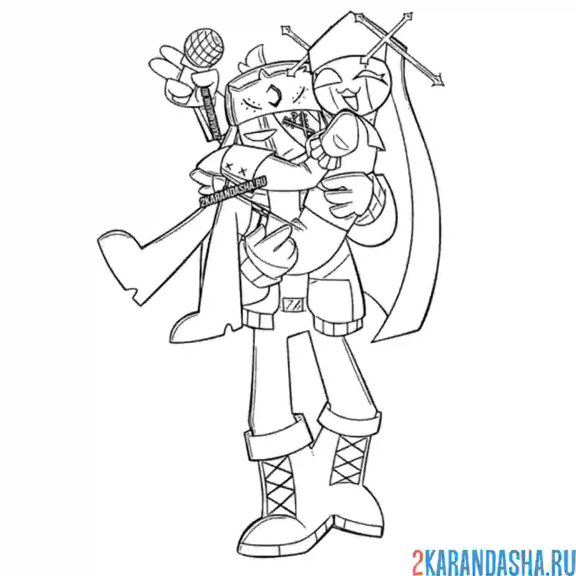 Раскраска friday night funkin парочка