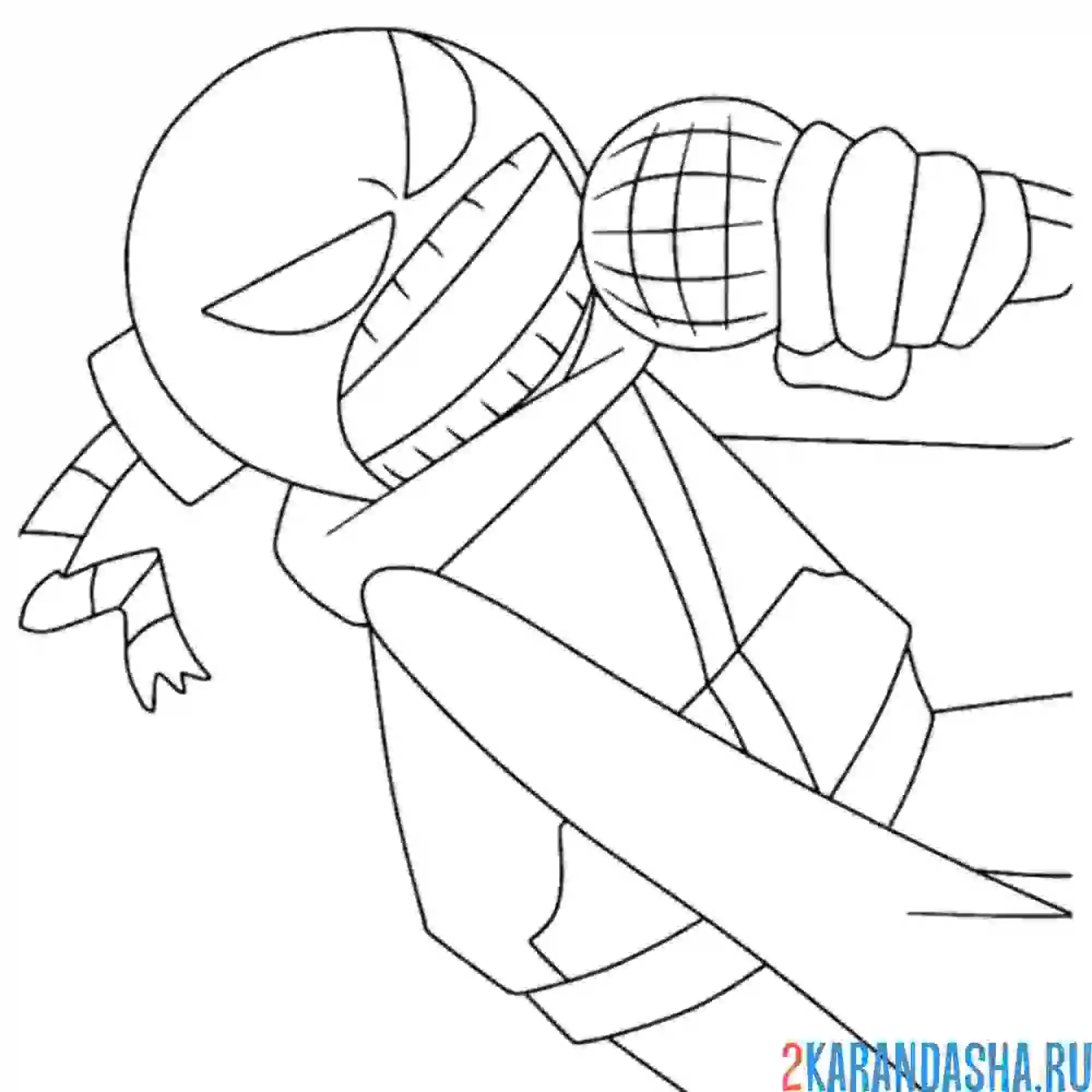 Раскраска fnf босс бомба