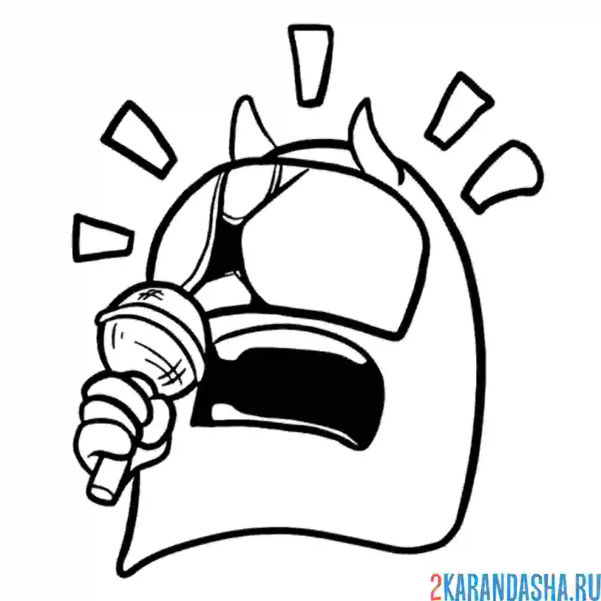 Раскраска амонг ас предатель поет