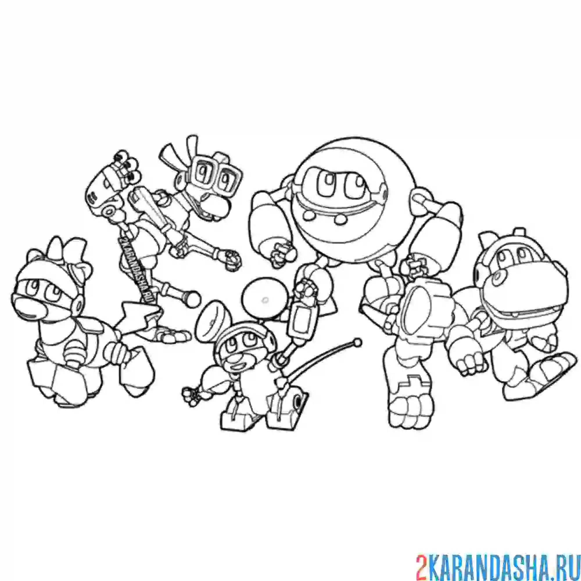 Раскраска милашки-роботы