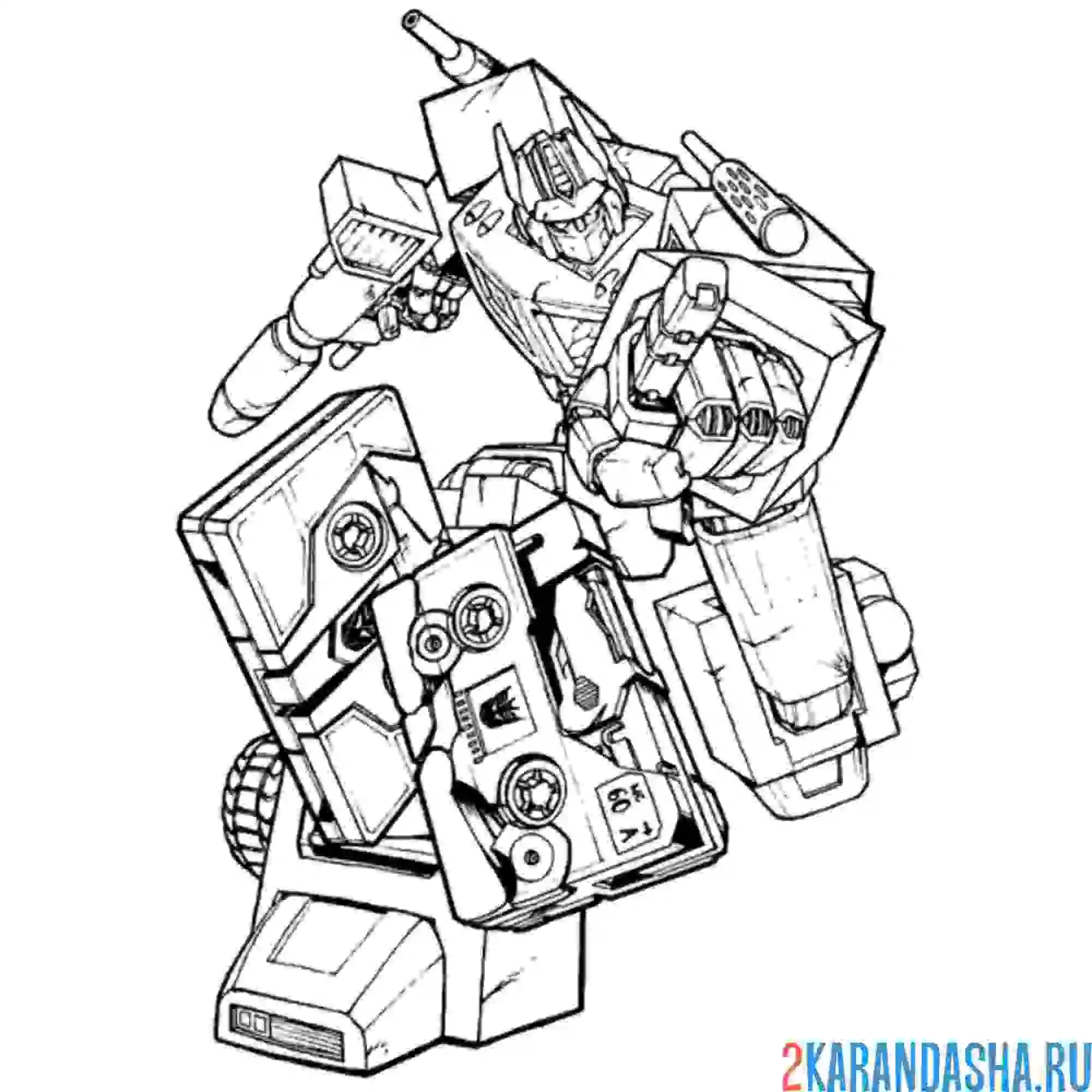 Раскраска огромный автобот