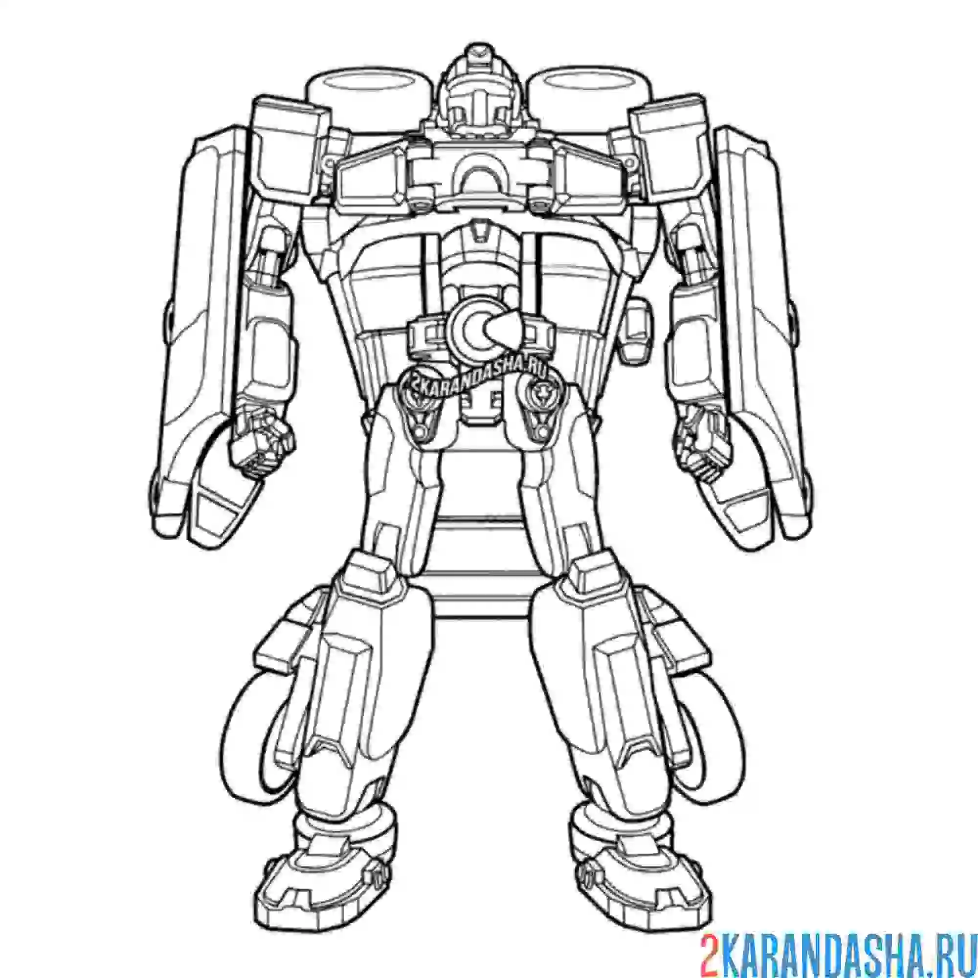Раскраска тобот с трансформер
