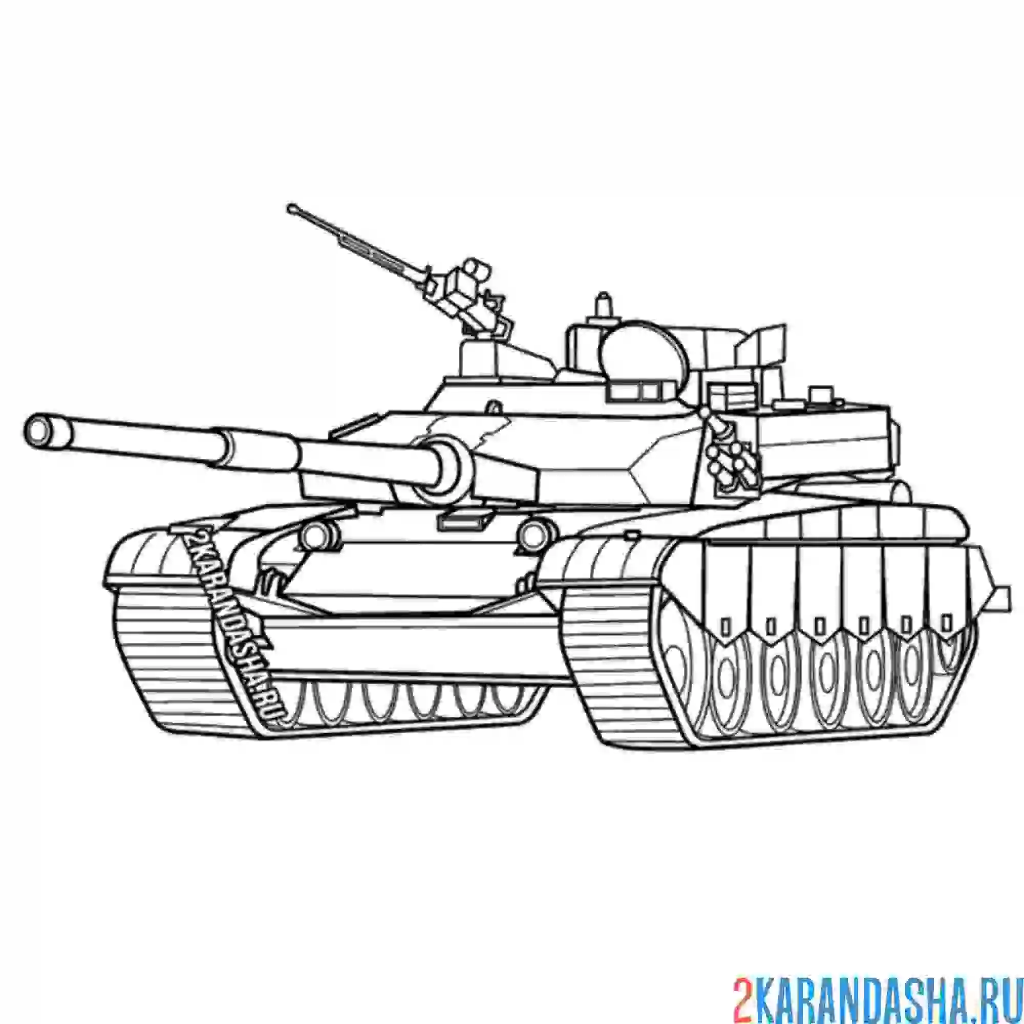 Раскраска танк для войны
