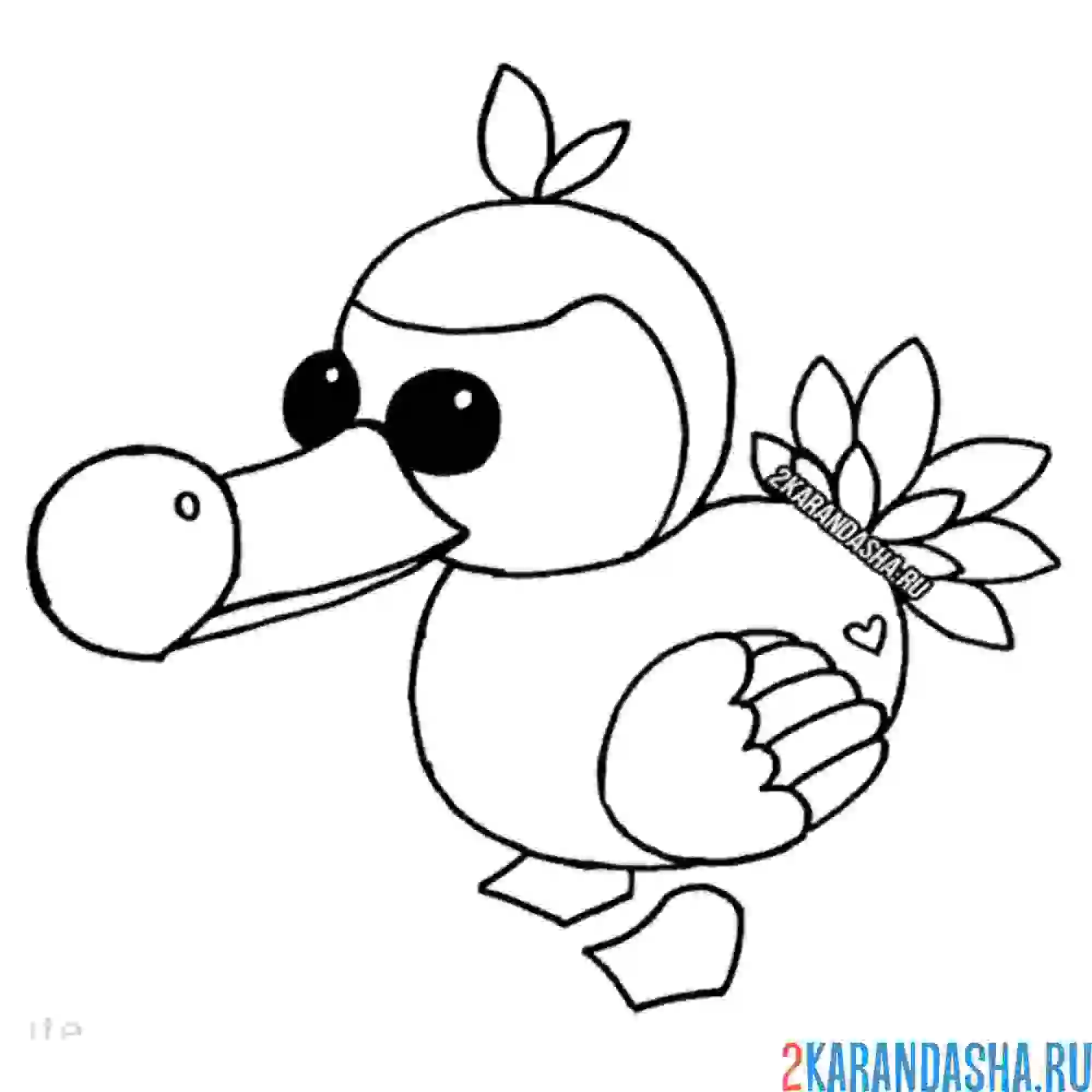 Раскраска додо птица