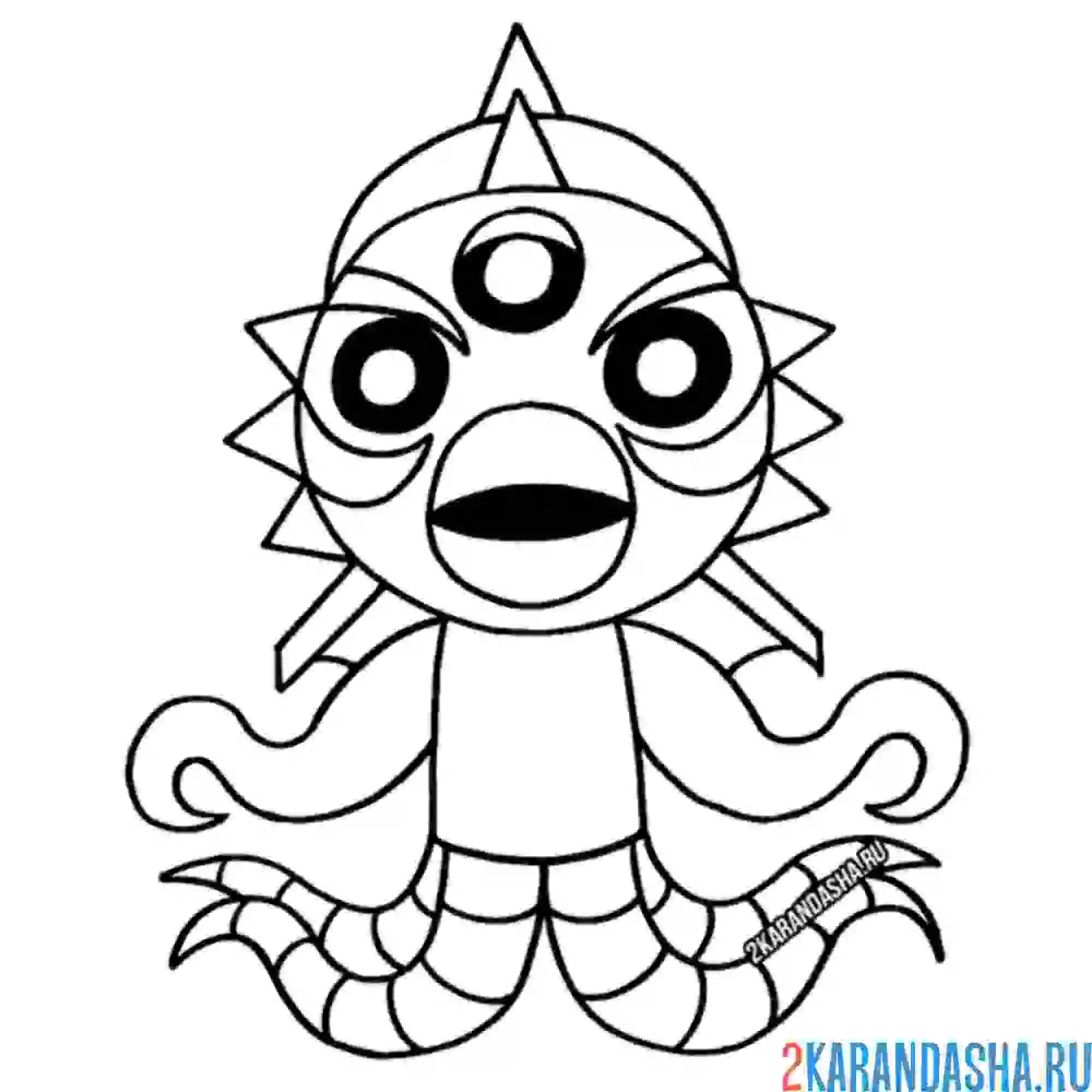 Раскраска кракен