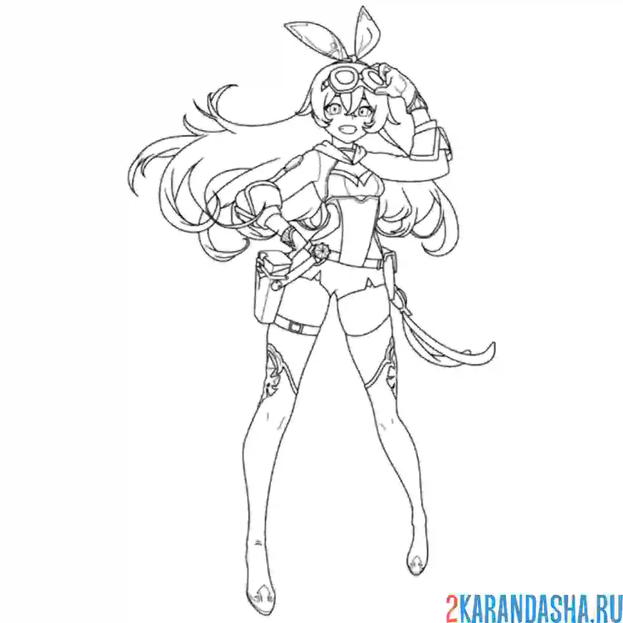 Раскраска игра геншин импакт