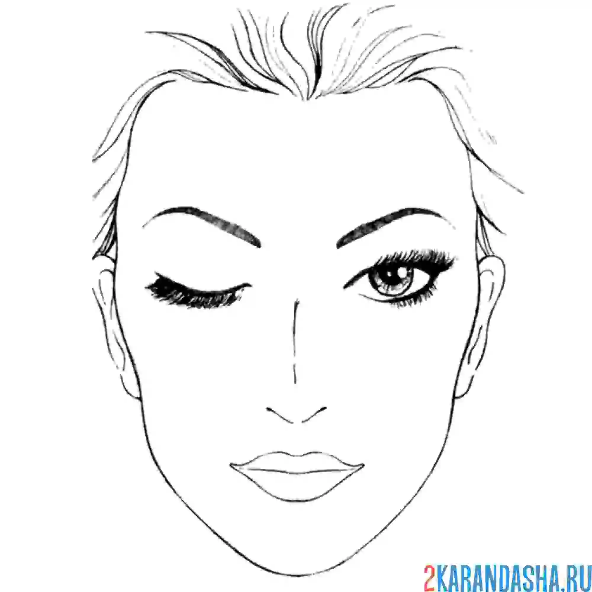 Раскраска лицо для визажиста