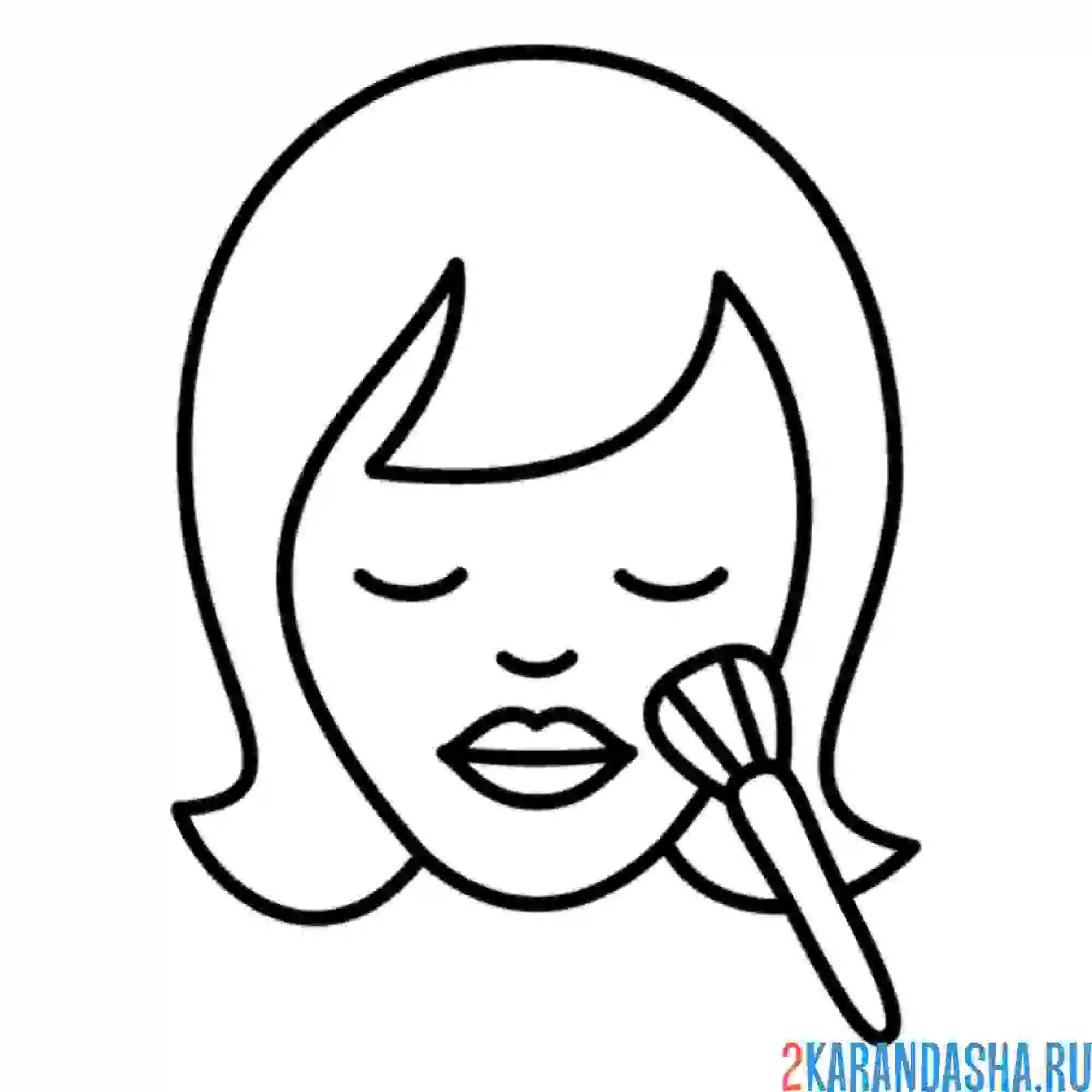 Раскраска создай красивый макияж