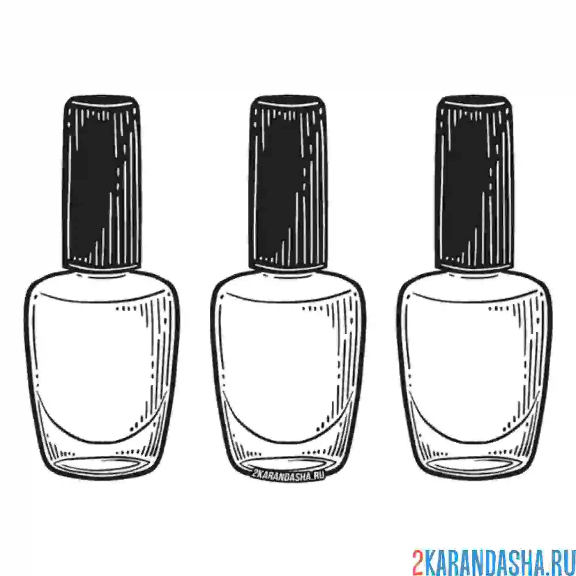 Раскраска лаки для ногтей