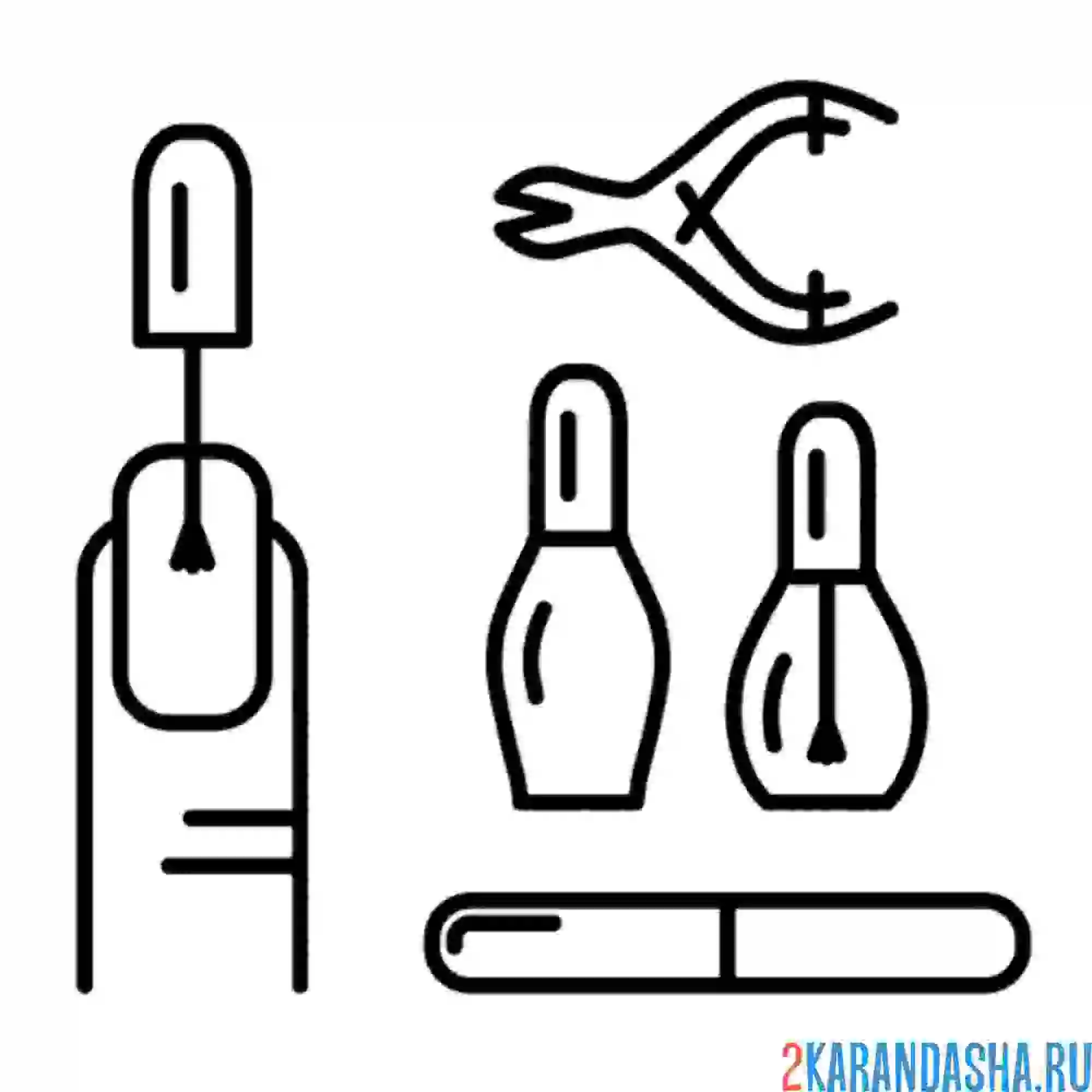 Раскраска сделай маникюр