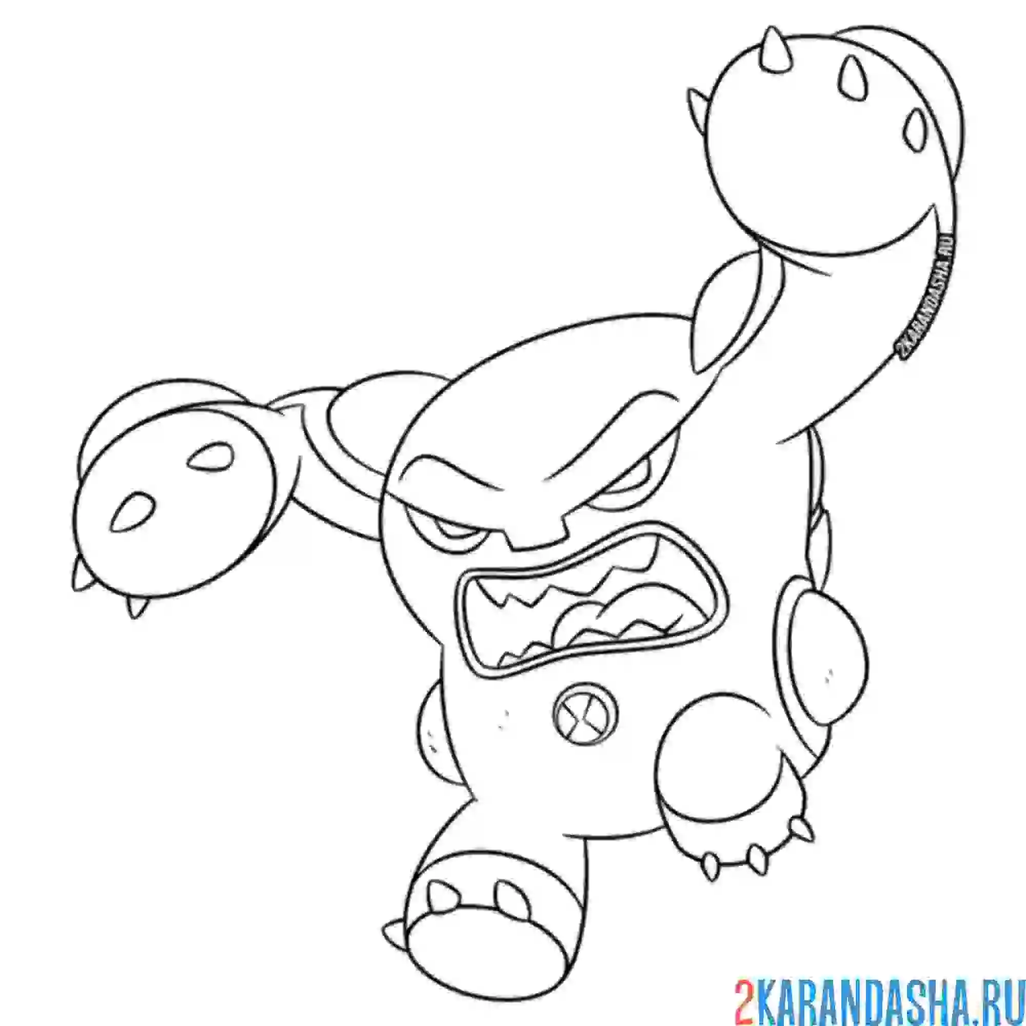 Раскраска ядро атака бен тен