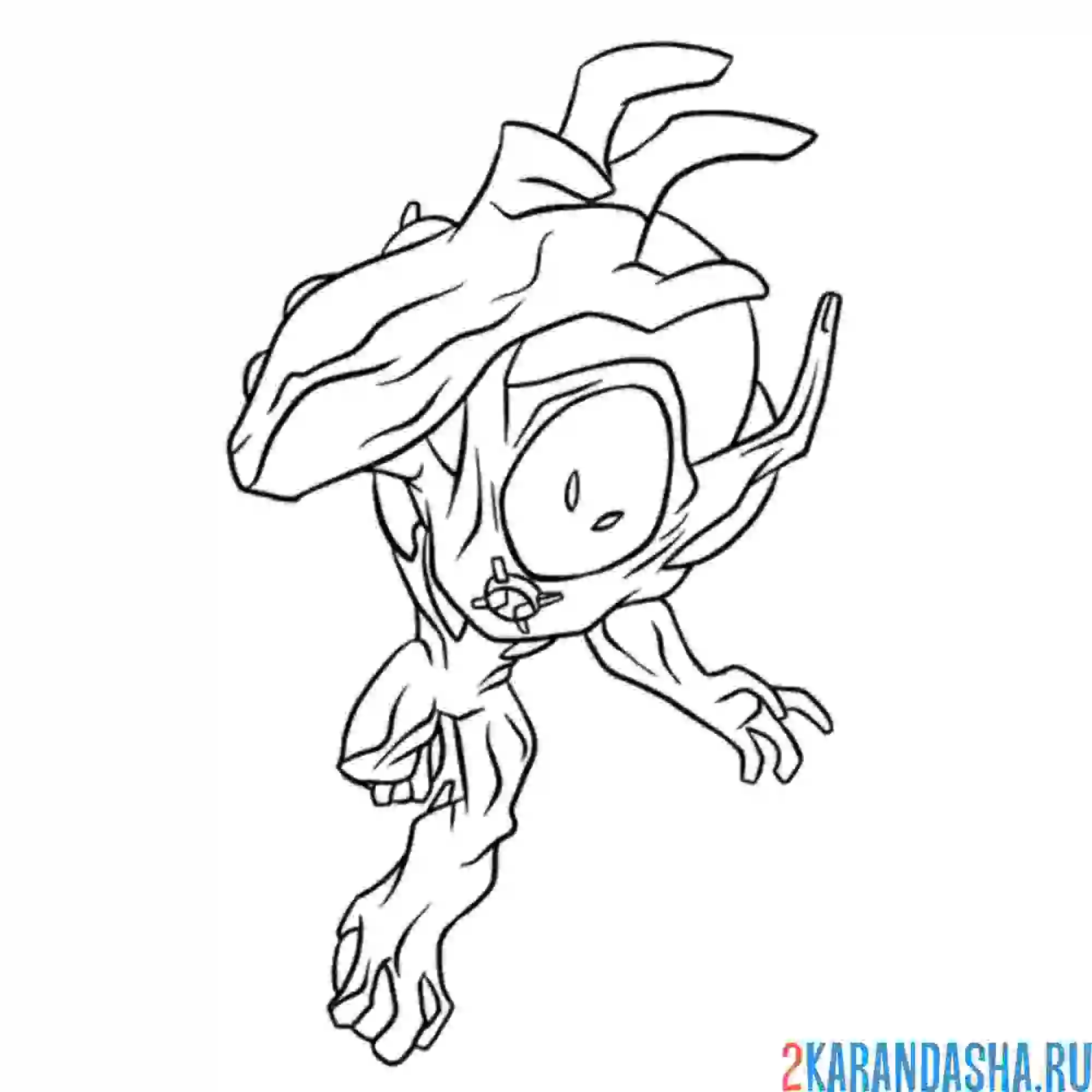 Раскраска бен 10 пламенный