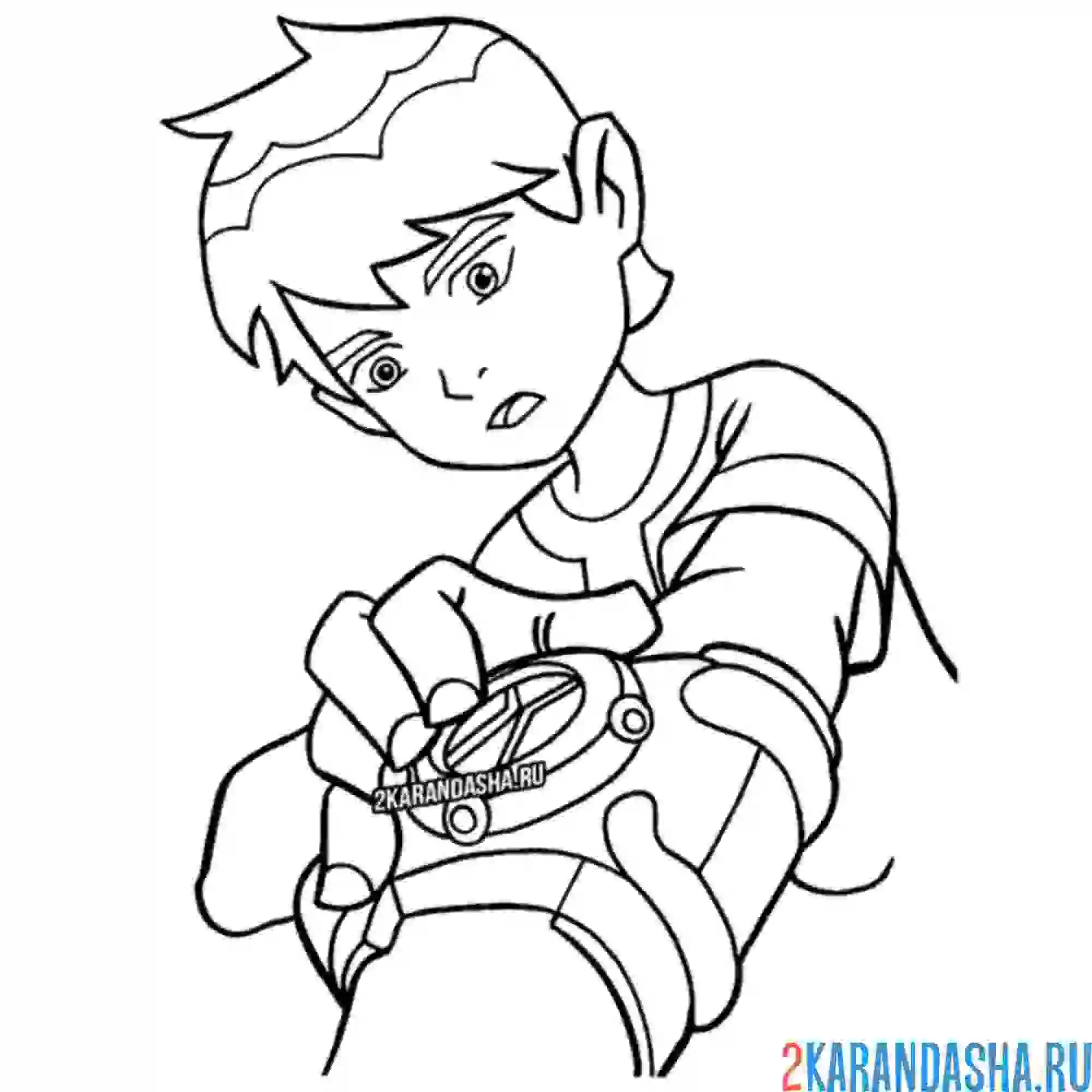 Раскраска бен тен включает омнитроникс