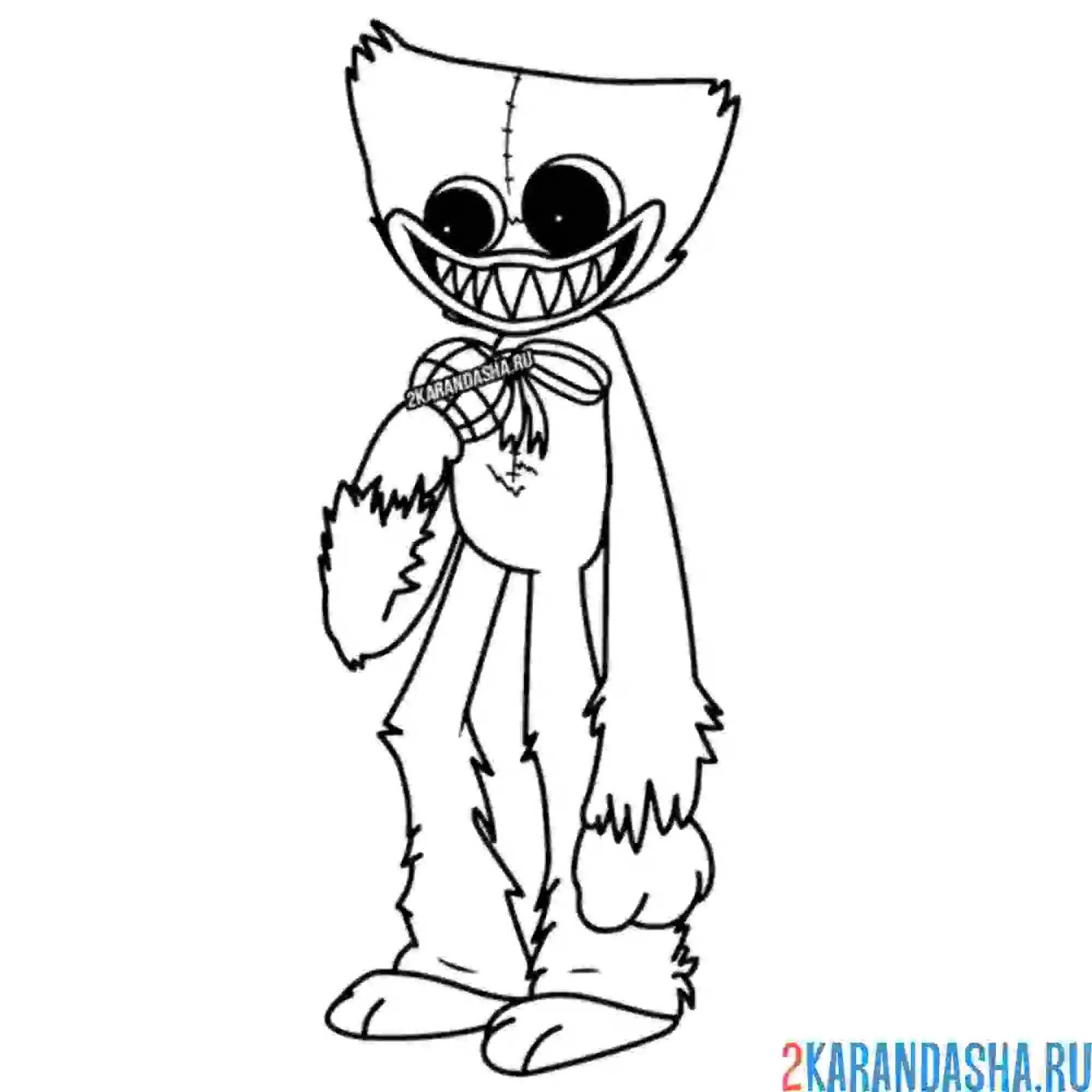 Раскраска хагги вагги поет