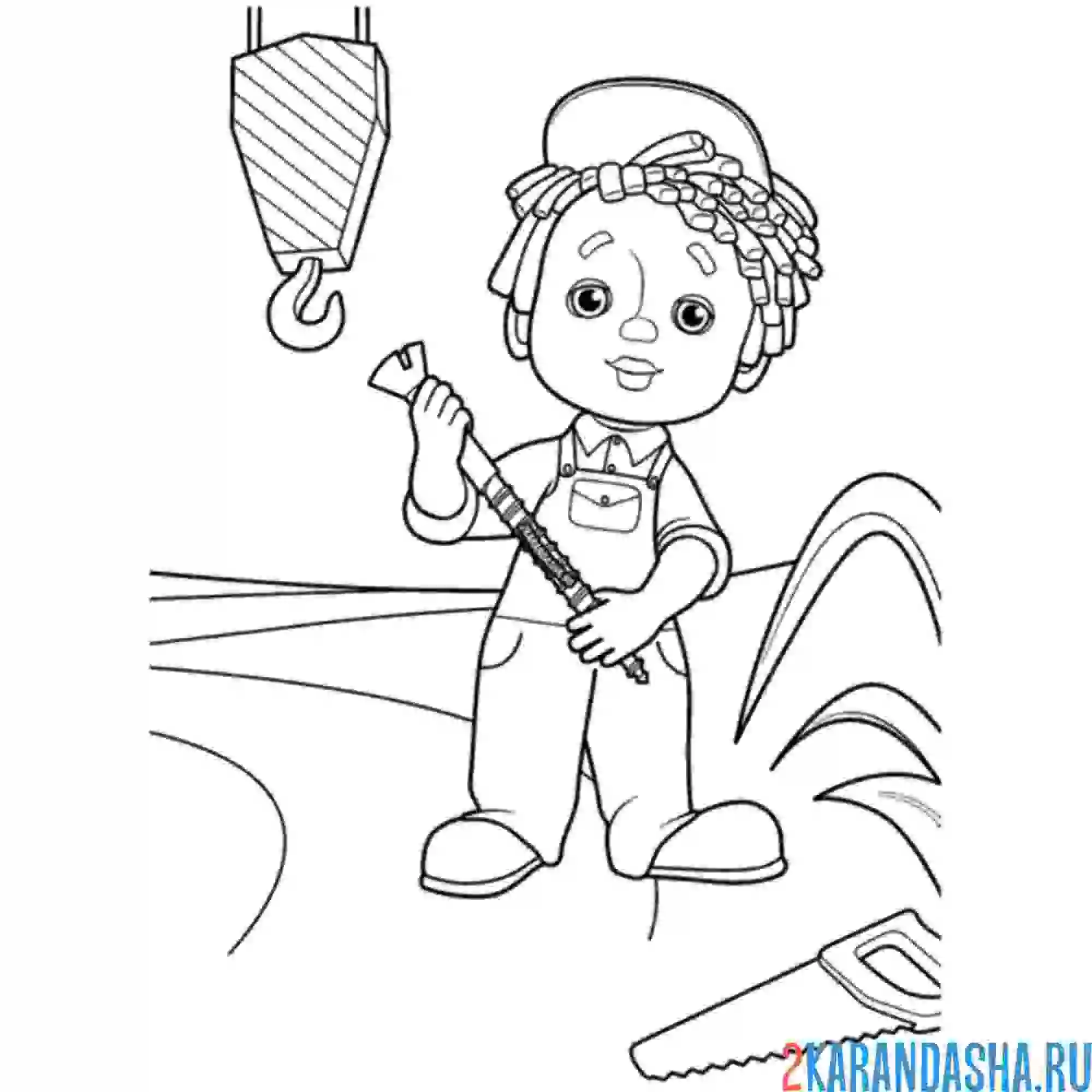 Раскраска шпунтик друг незнайки