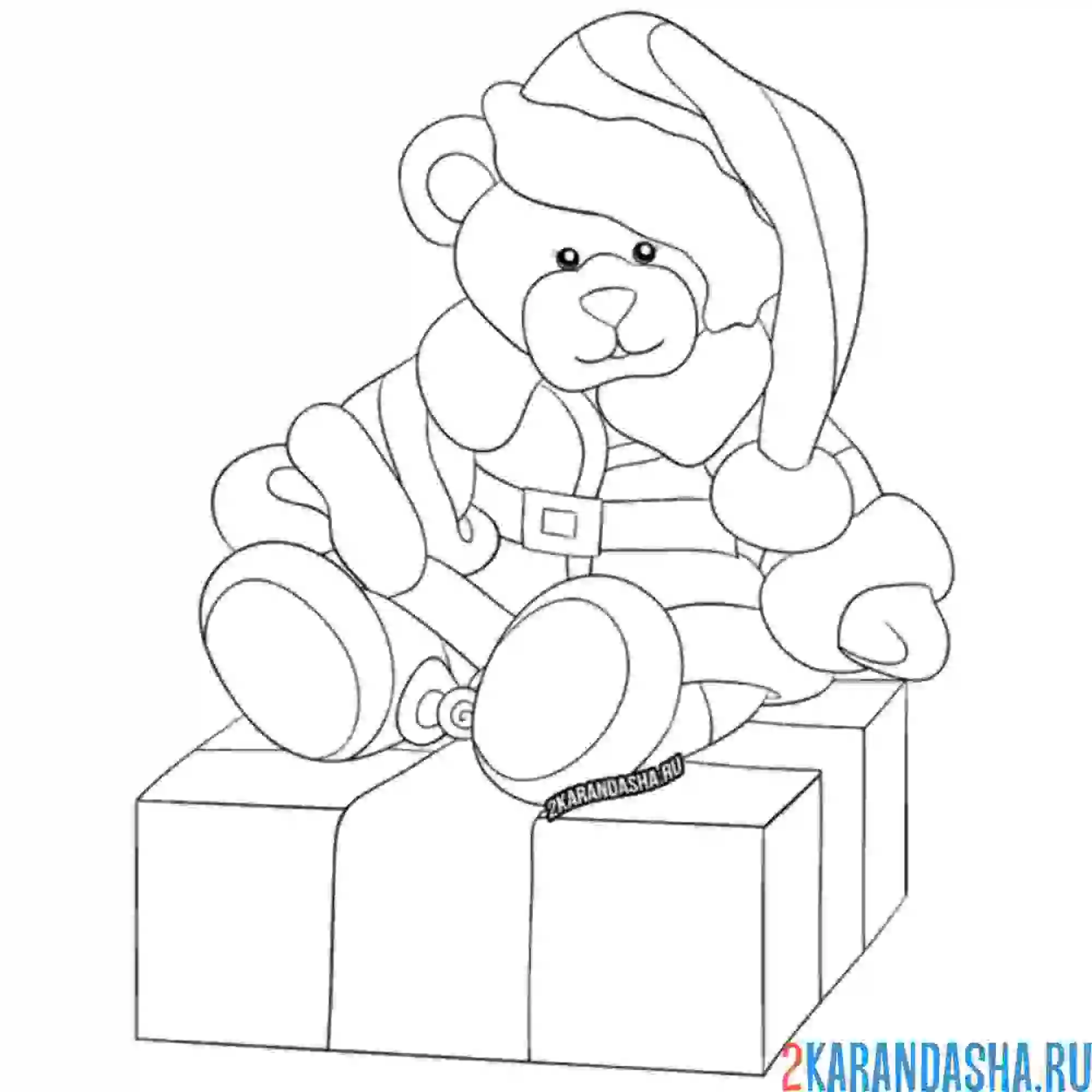 Раскраска машка на подарке