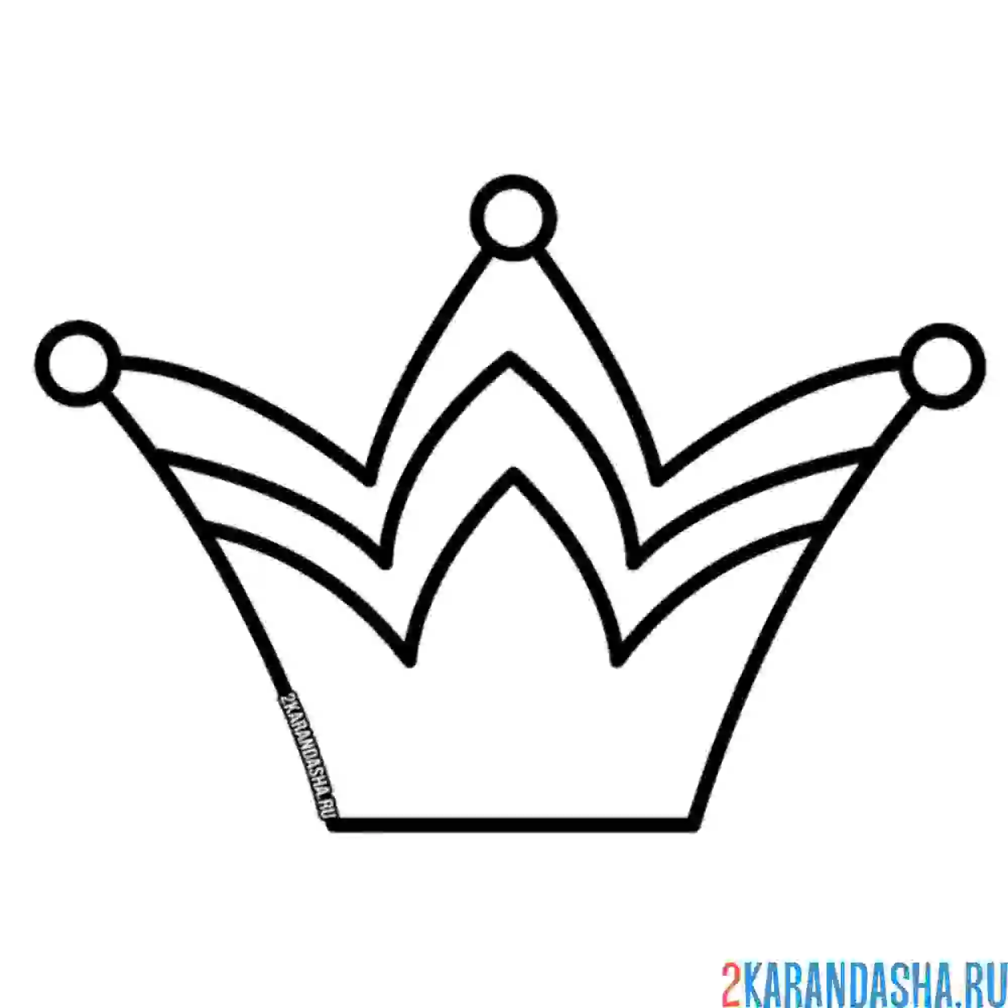 Раскраска корона для принцессы из мультика