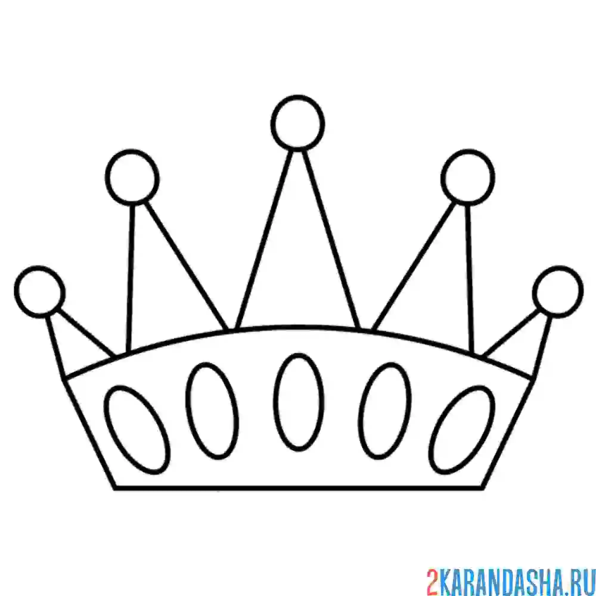 Раскраска большая корона