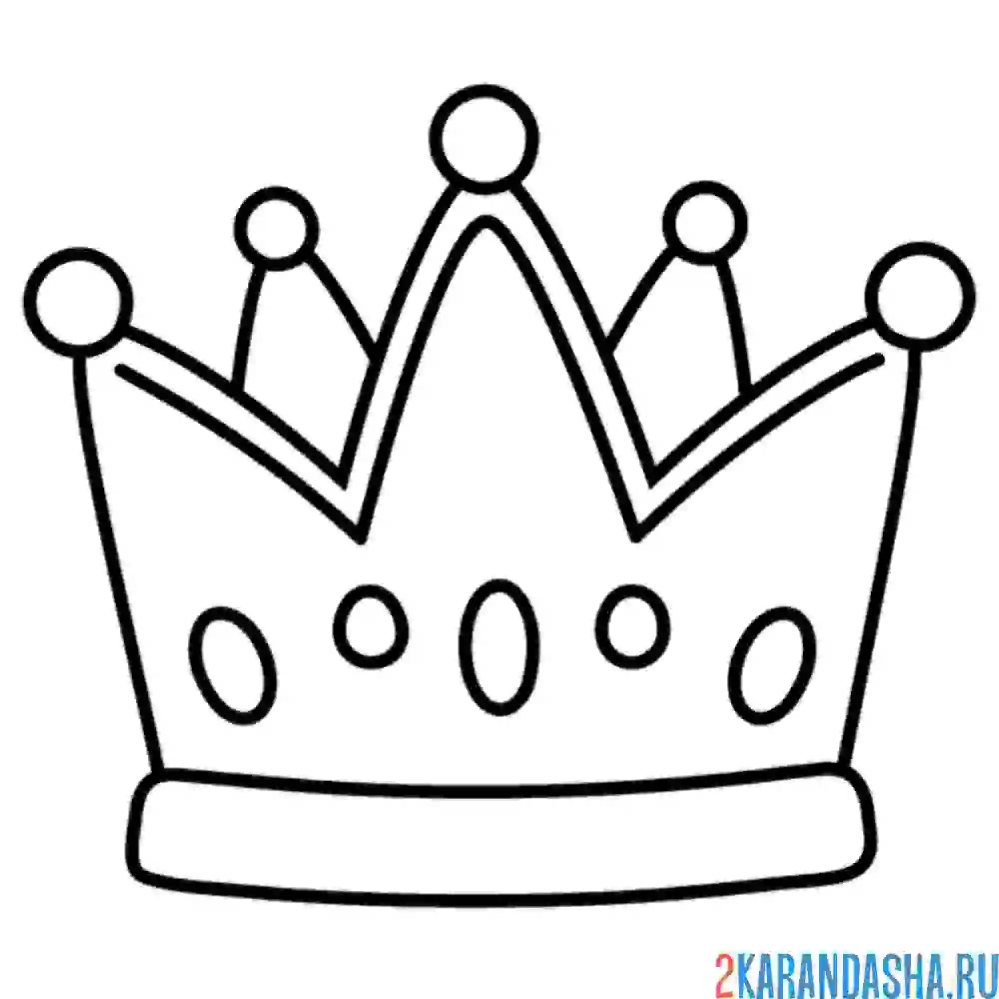 Раскраска корона для маленькой принцессы