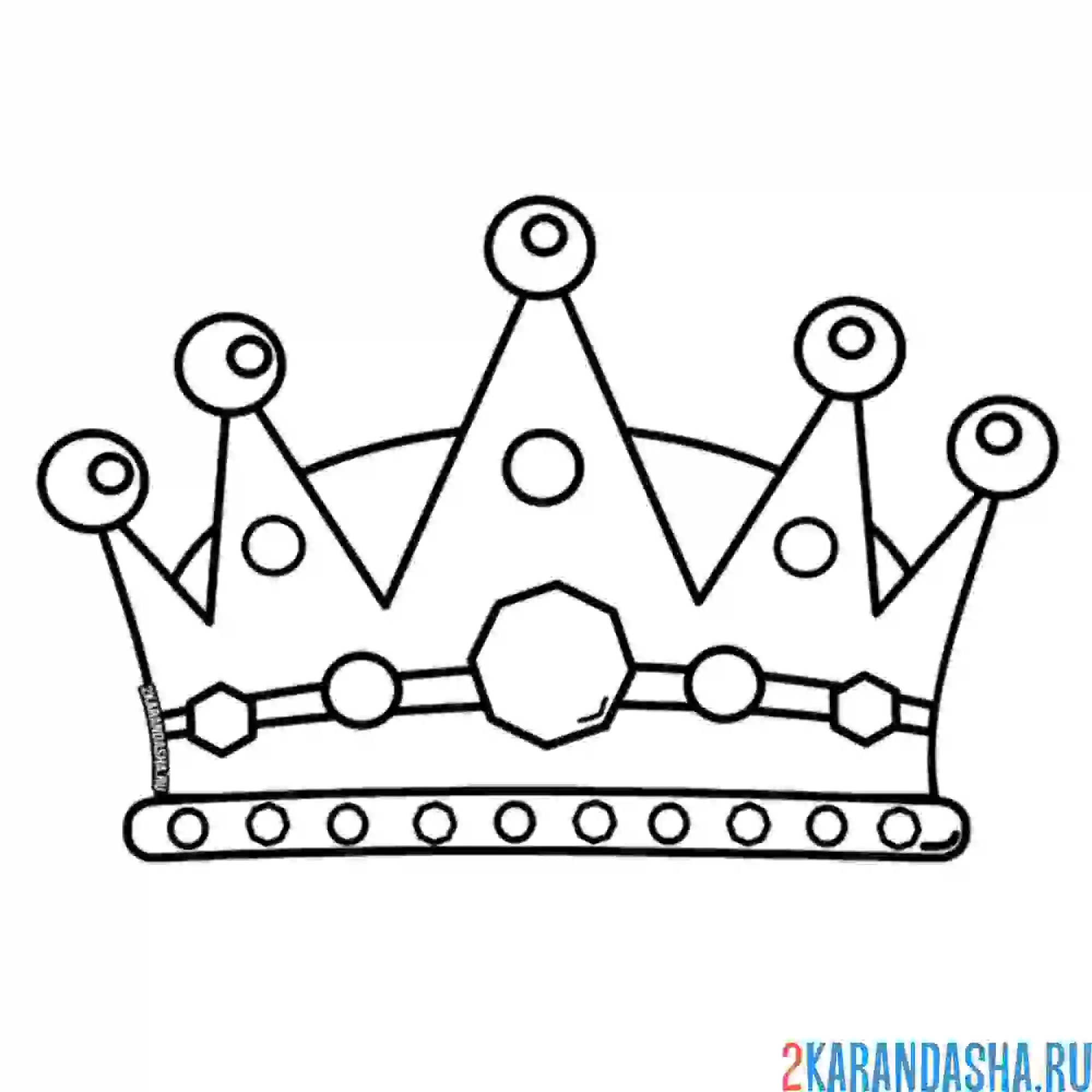 Раскраска дорогая корона