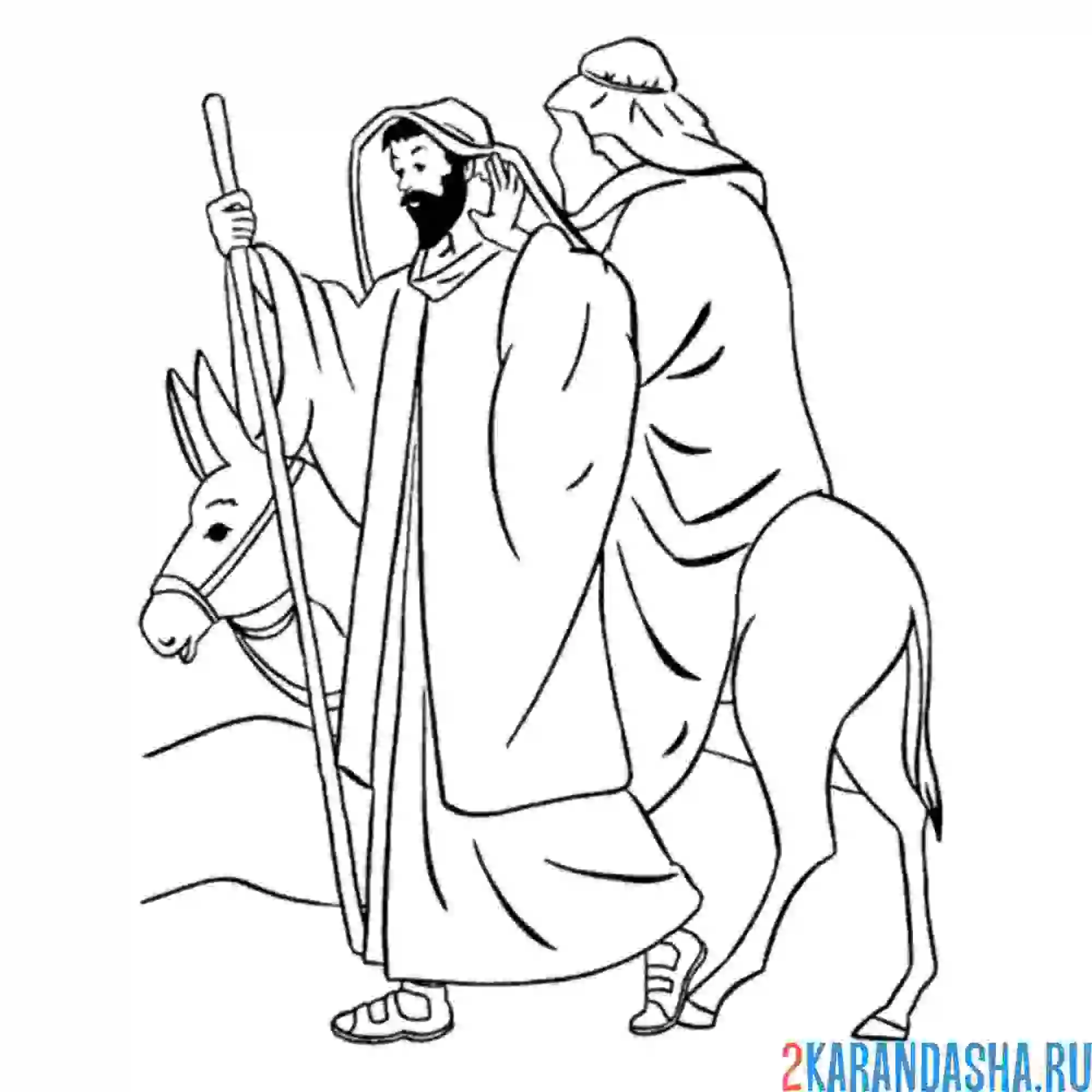 Раскраска весть о рождении христа