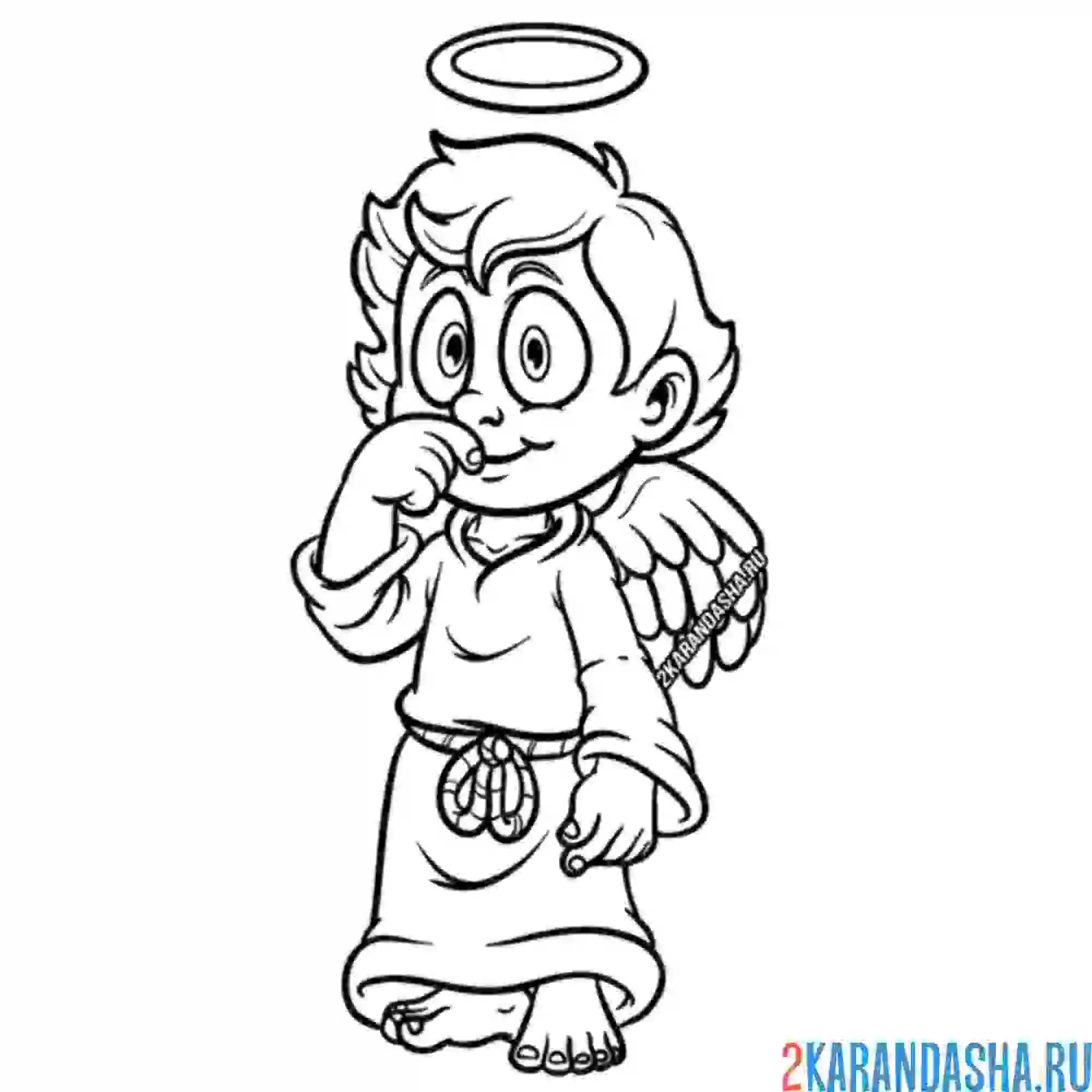 Раскраска добрый ангел