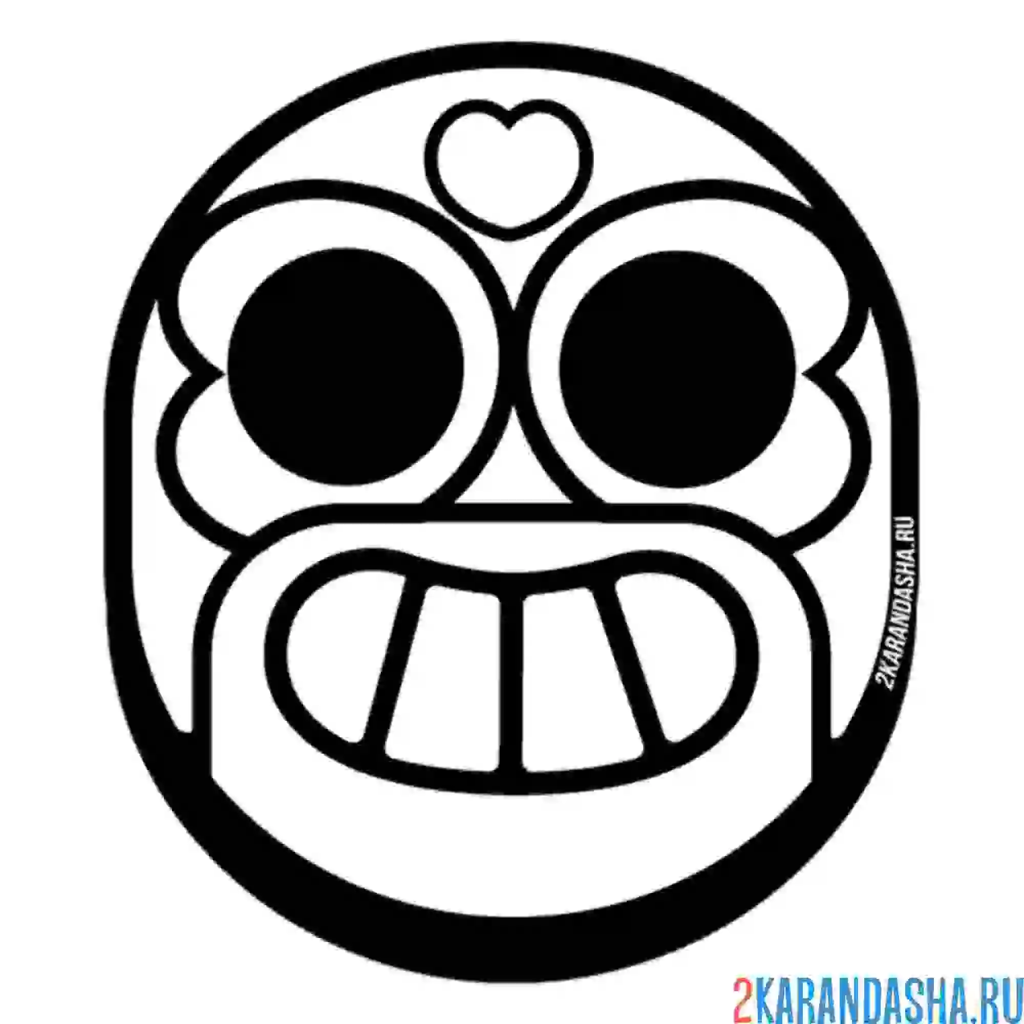 Раскраска эль корасон пин