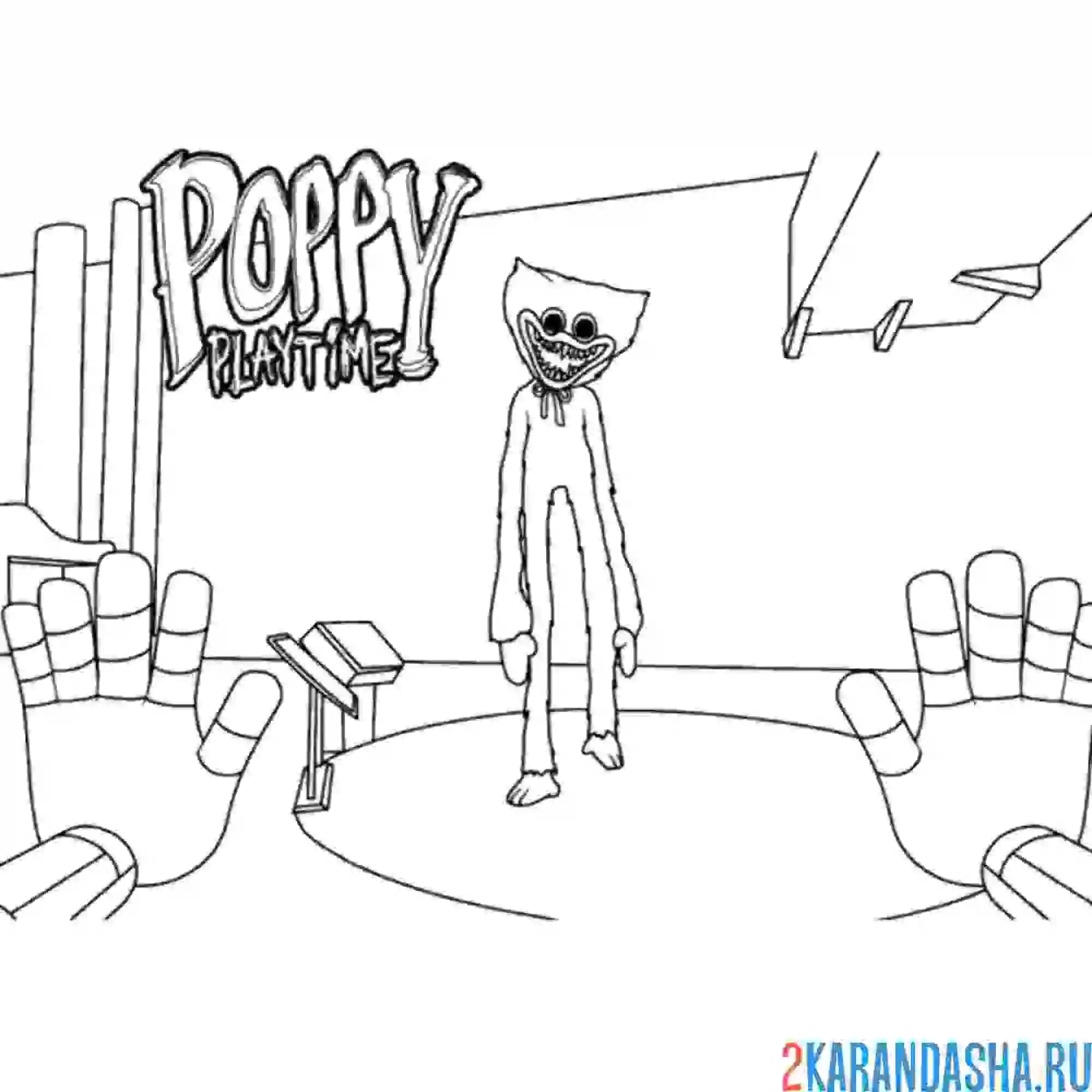 Раскраска поппи плейтайм в игре