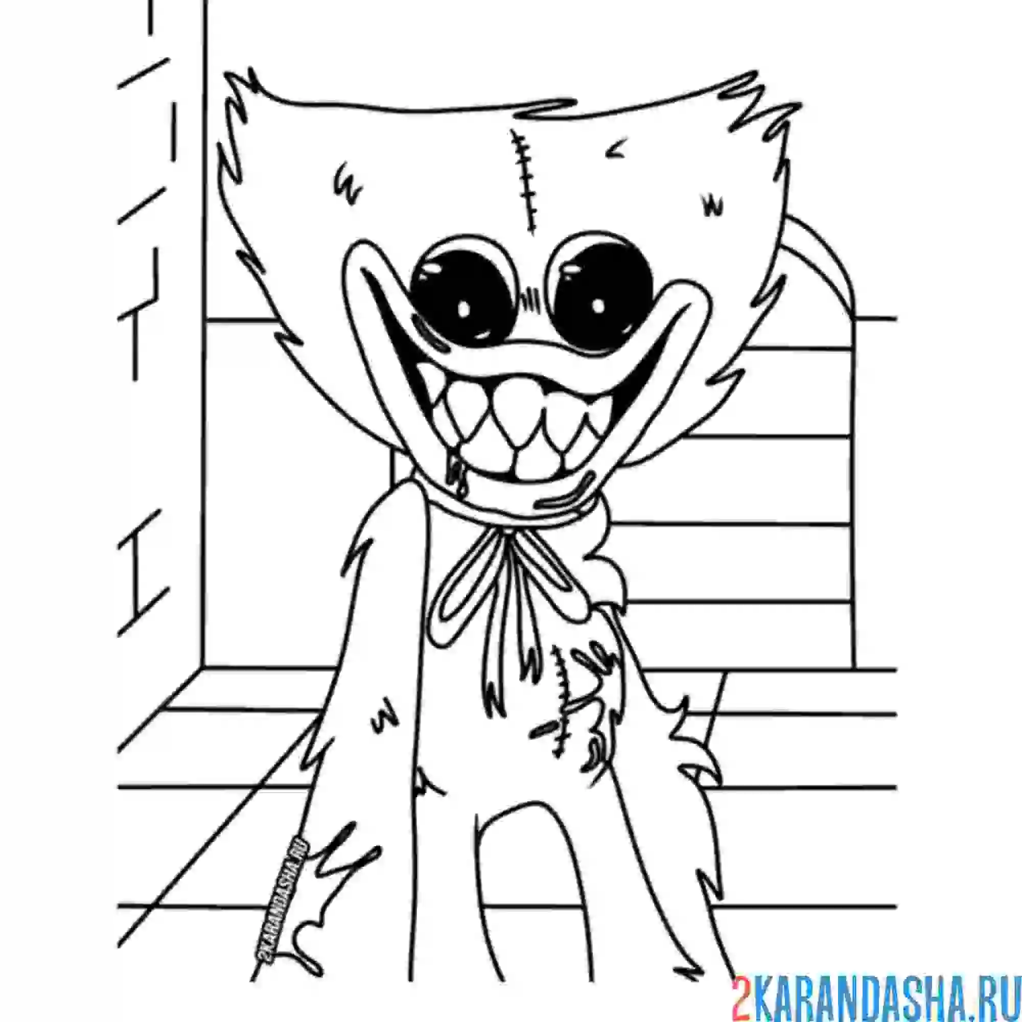 Раскраска хагги вагги персонаж