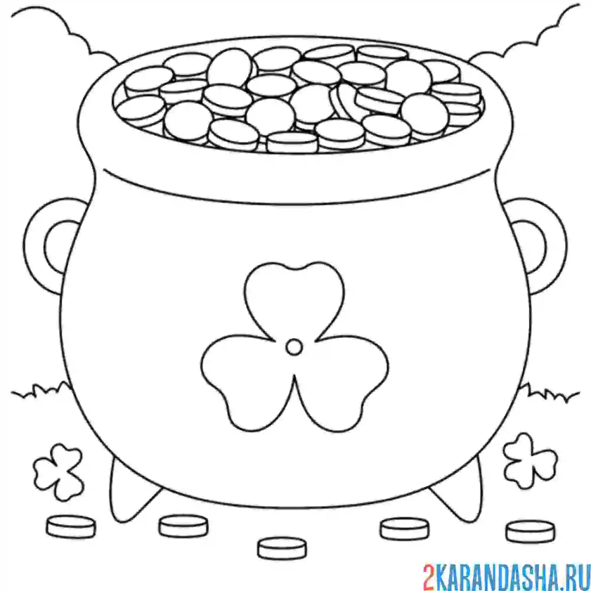 Раскраска сказочные деньги