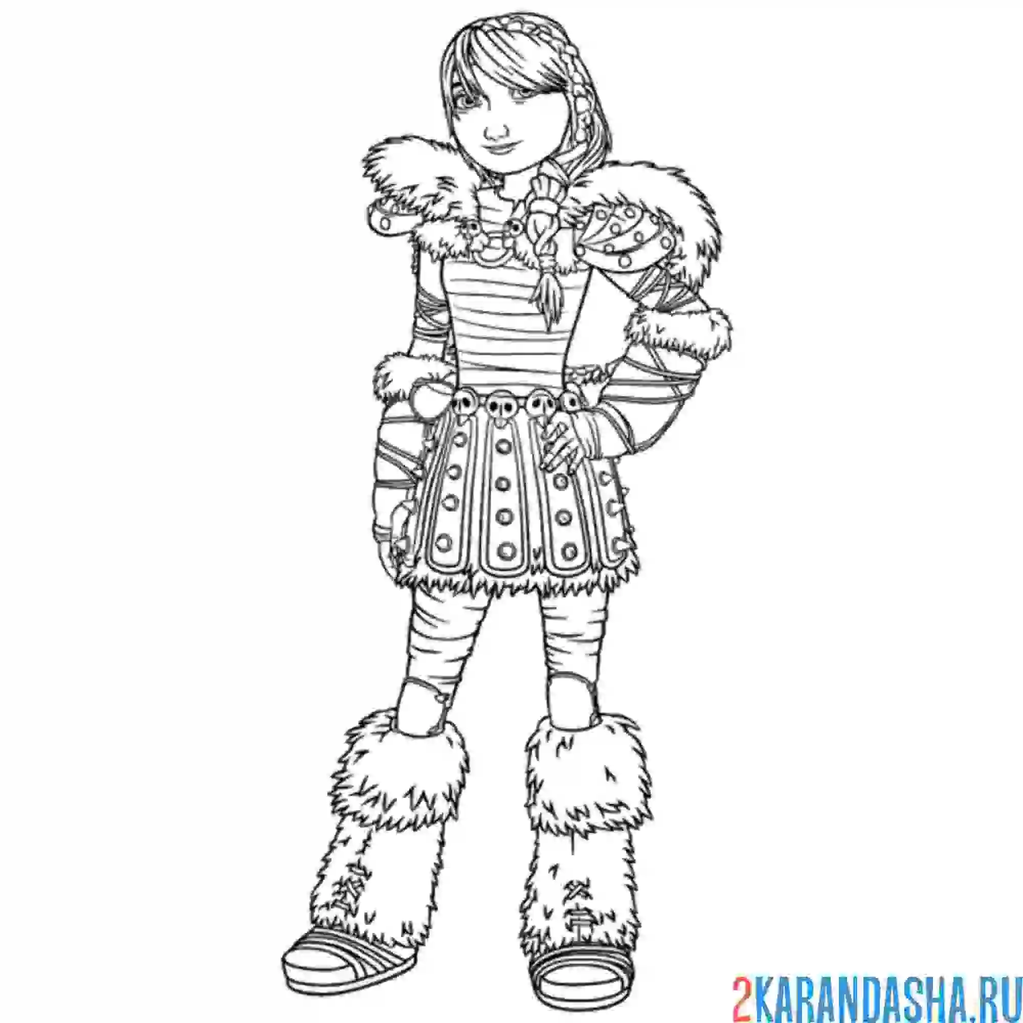 Раскраска астрид - невеста иккинг