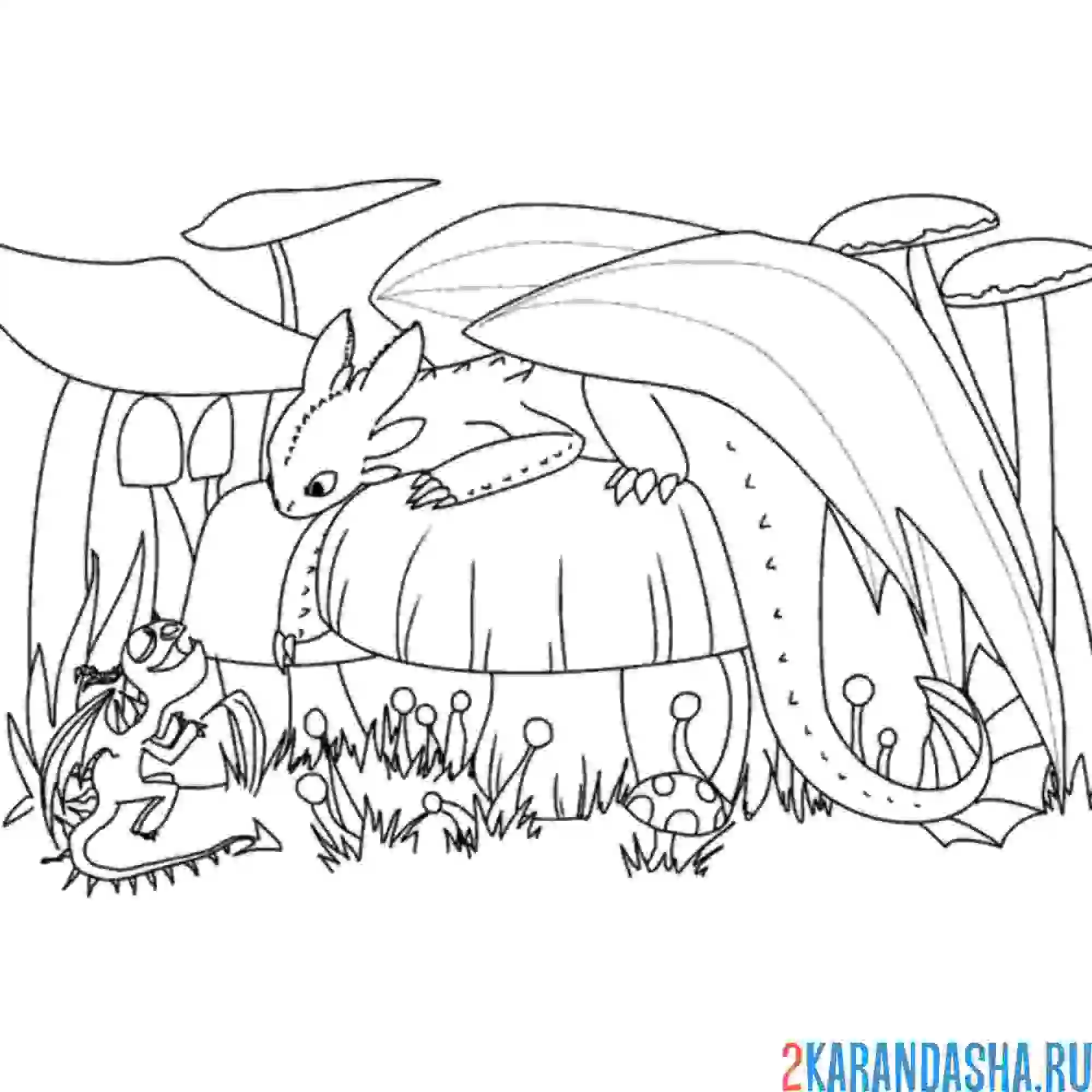 Раскраска зубастик нашел что-то интересное