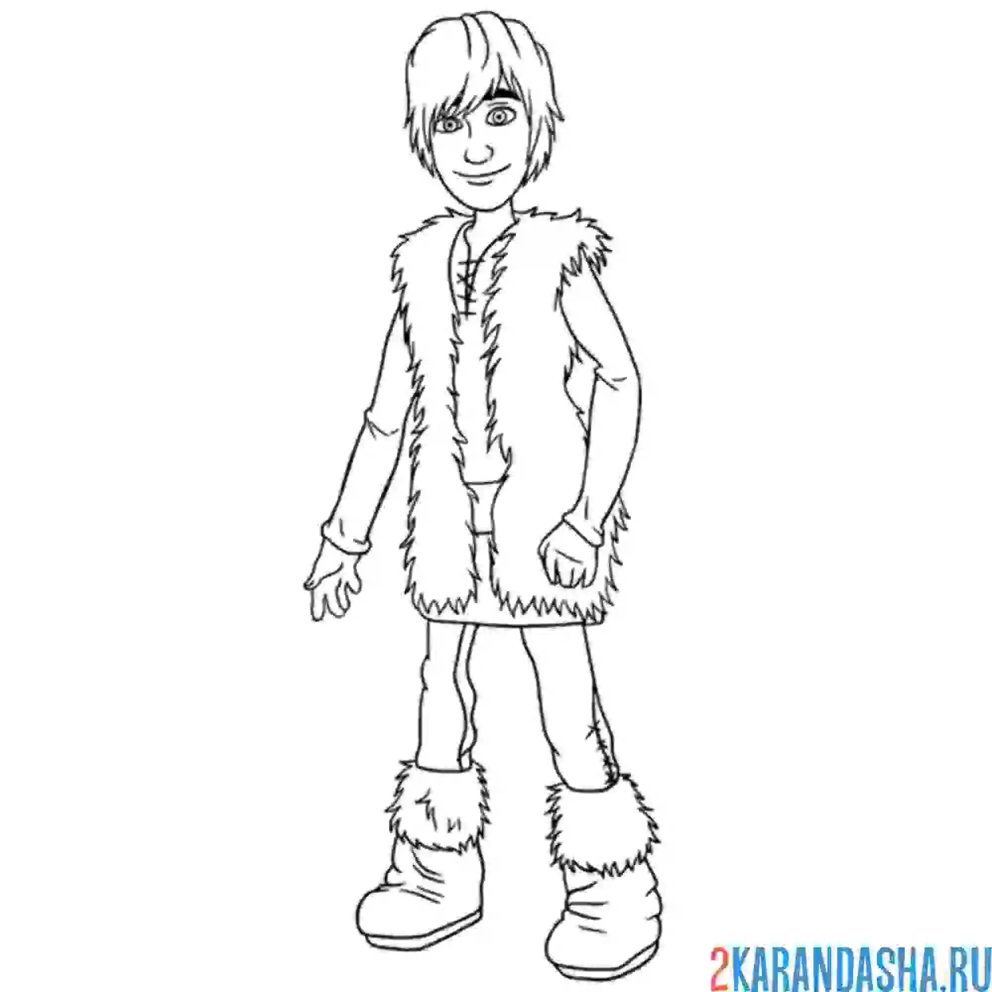 Раскраска иккинг в обычной одежде