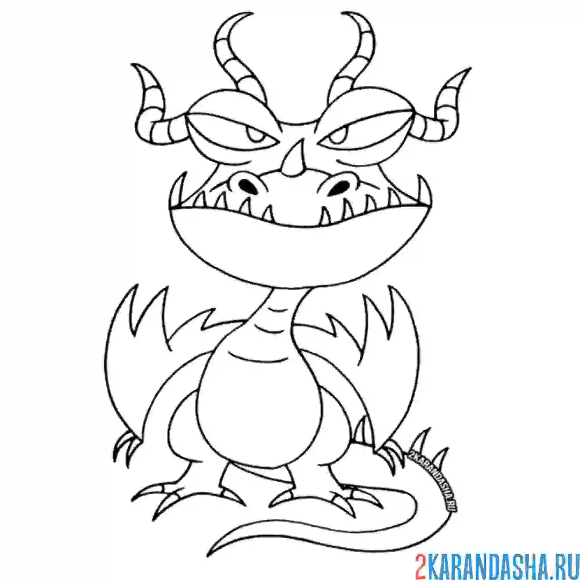 Раскраска кривоклык из как приручить дракона