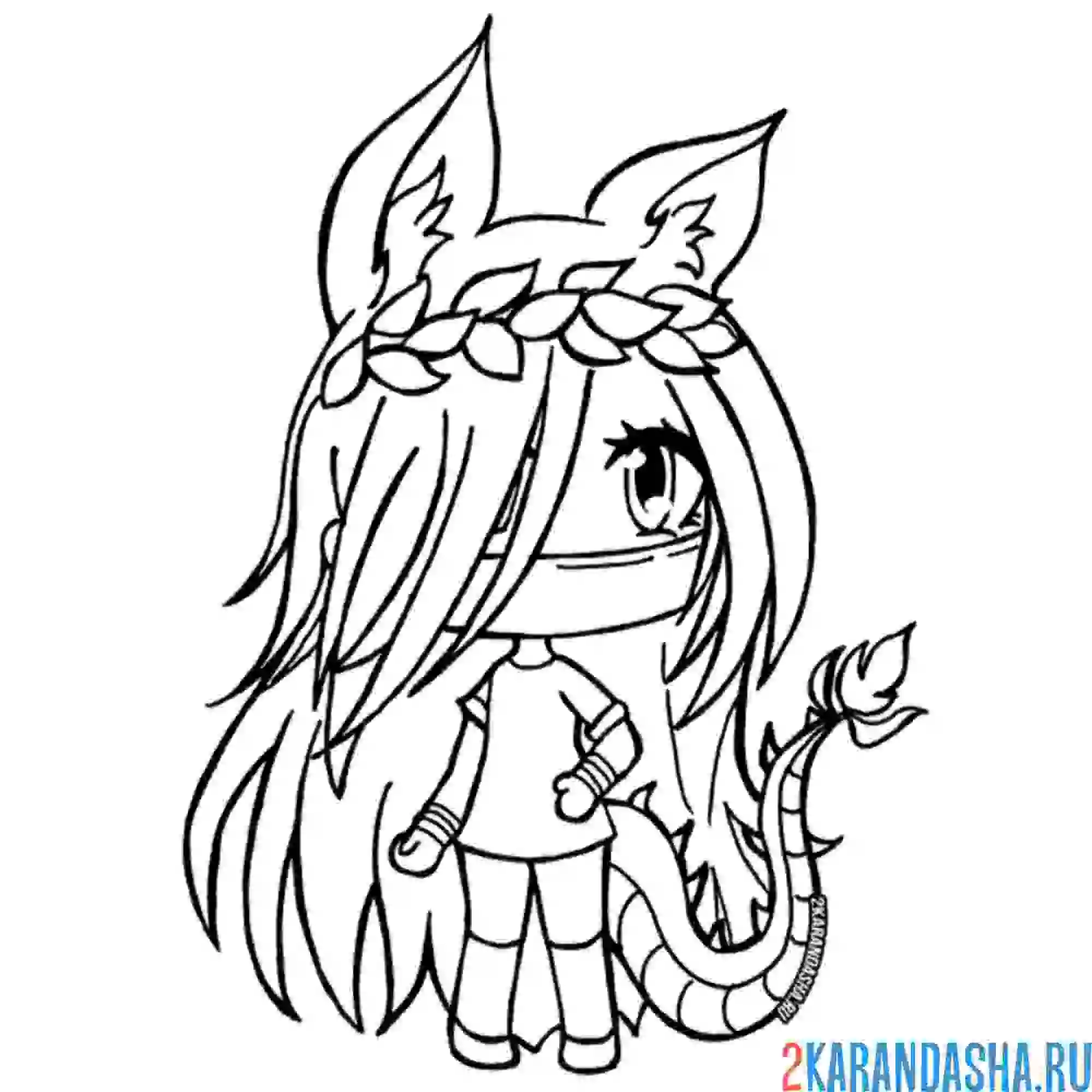 Раскраска гача лайф супер-милашка