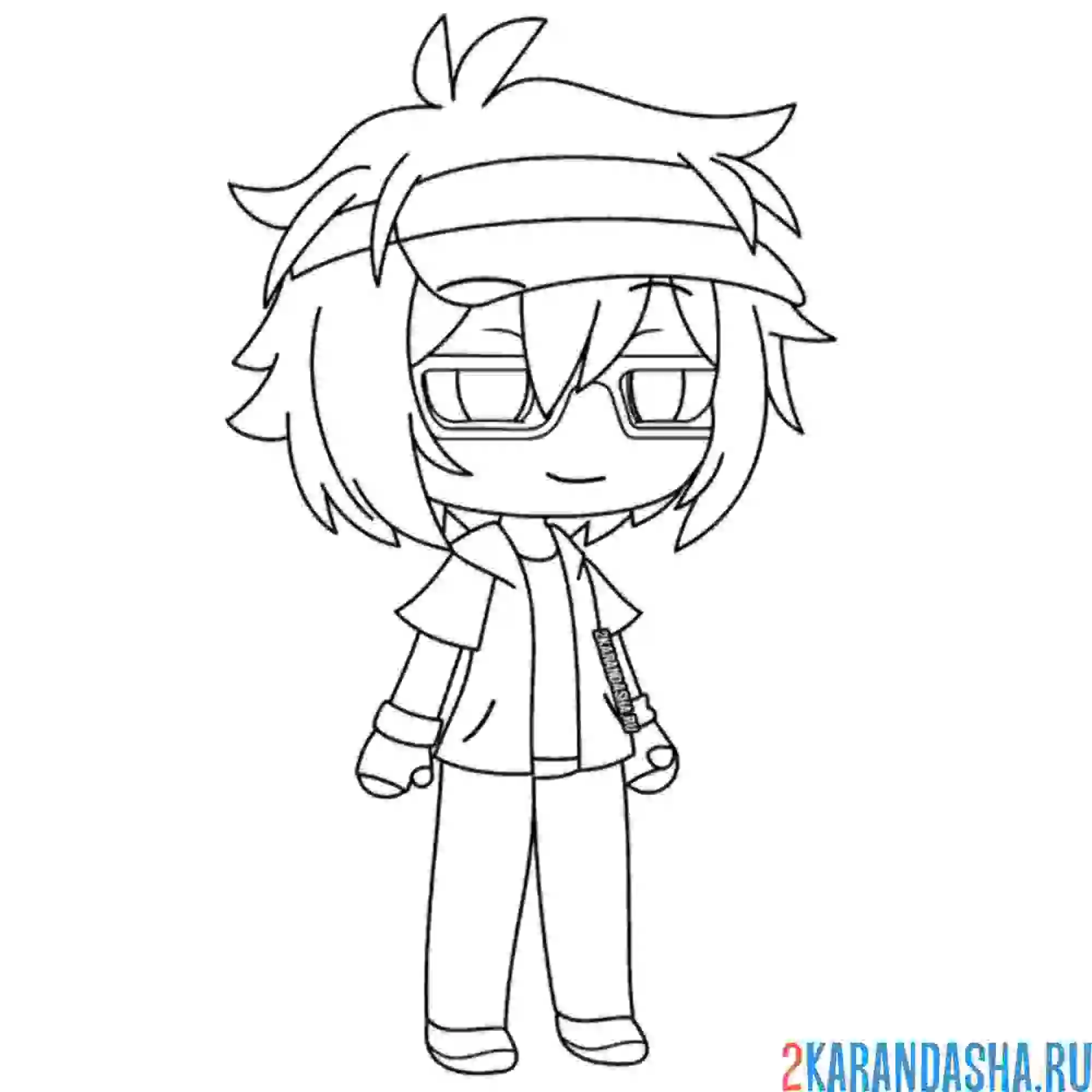 Раскраска гача лайф луни