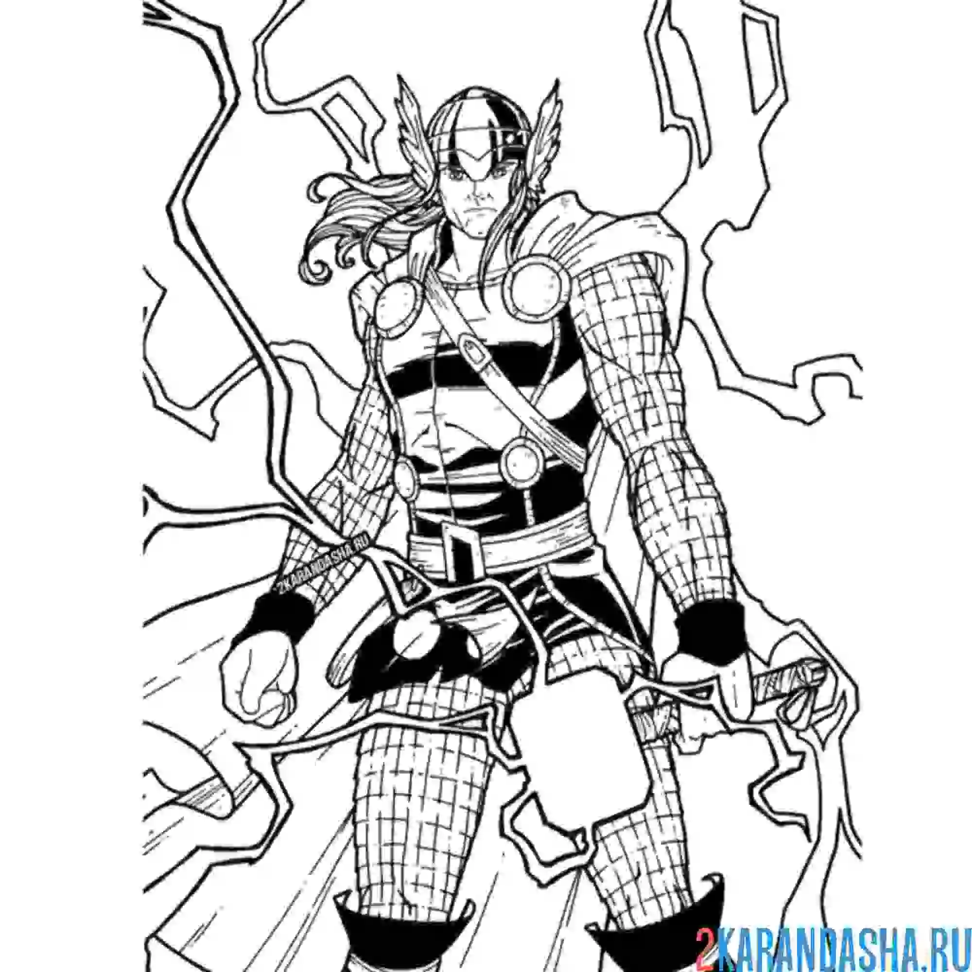 Раскраска бог тор