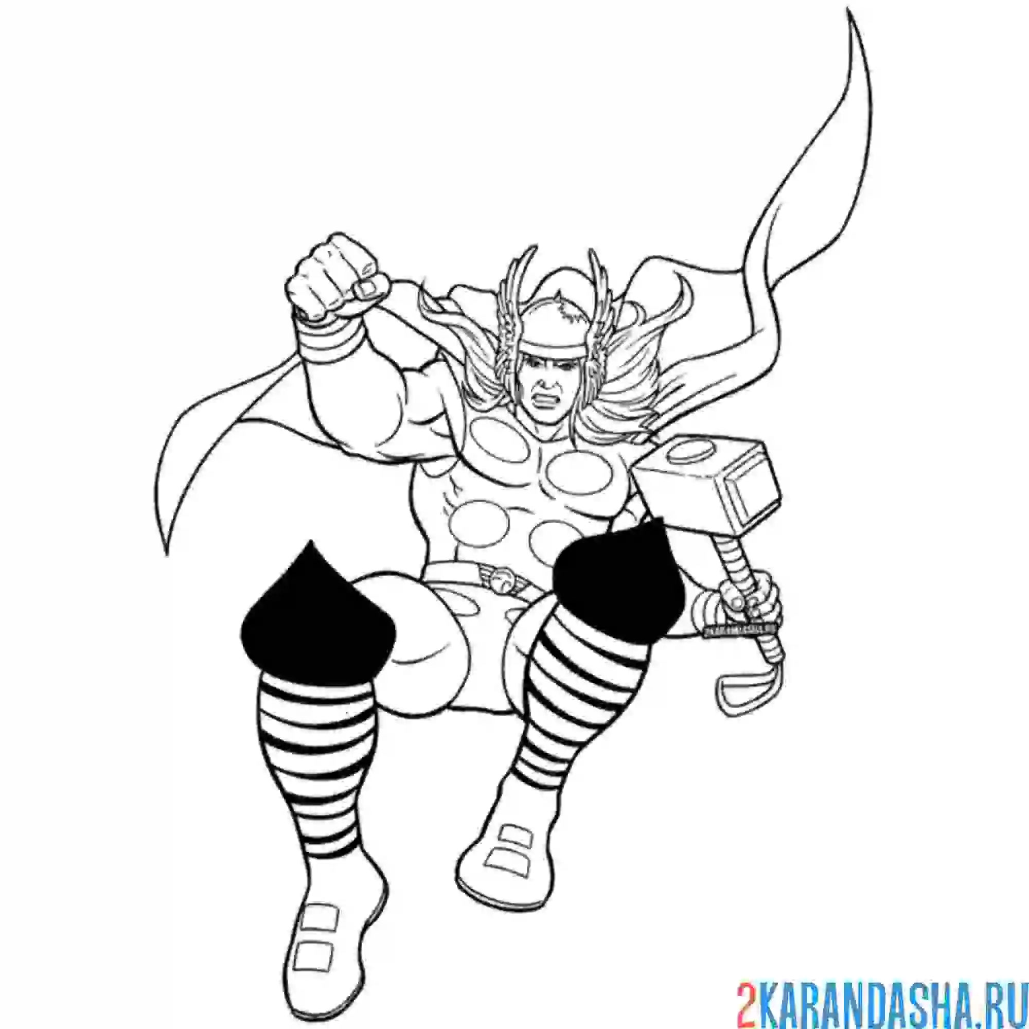 Раскраска тор спасает мир