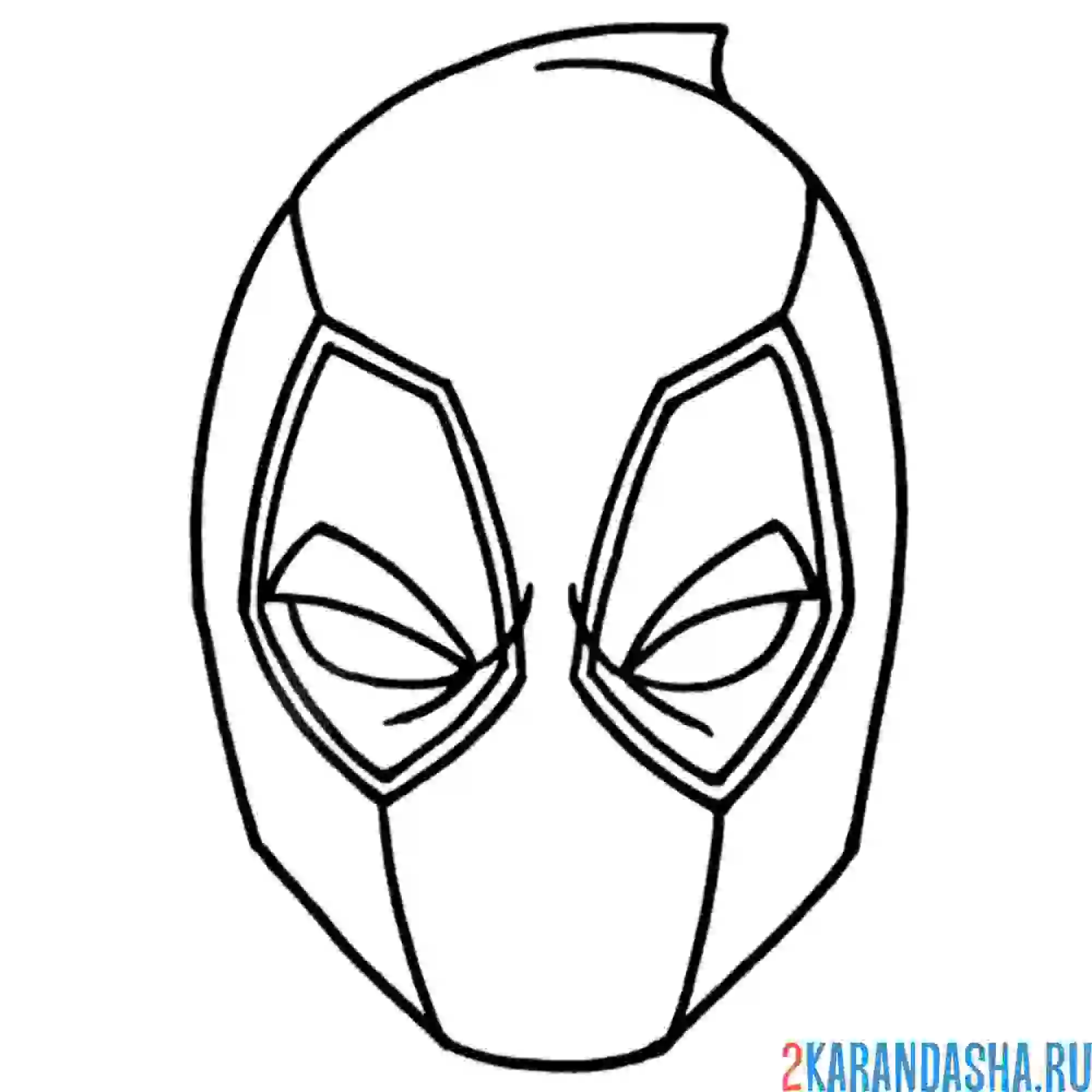 Раскраска дэдпул маска голова