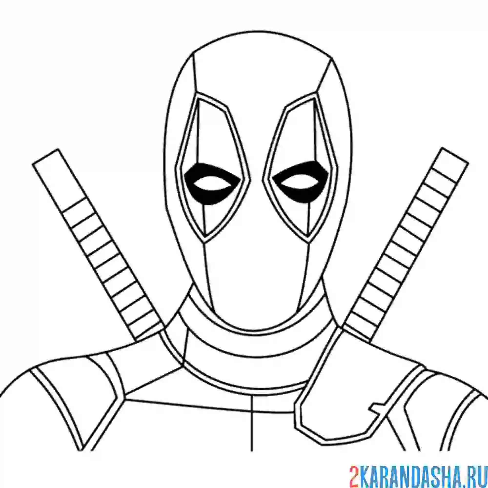 Раскраска дэдпул антигерой