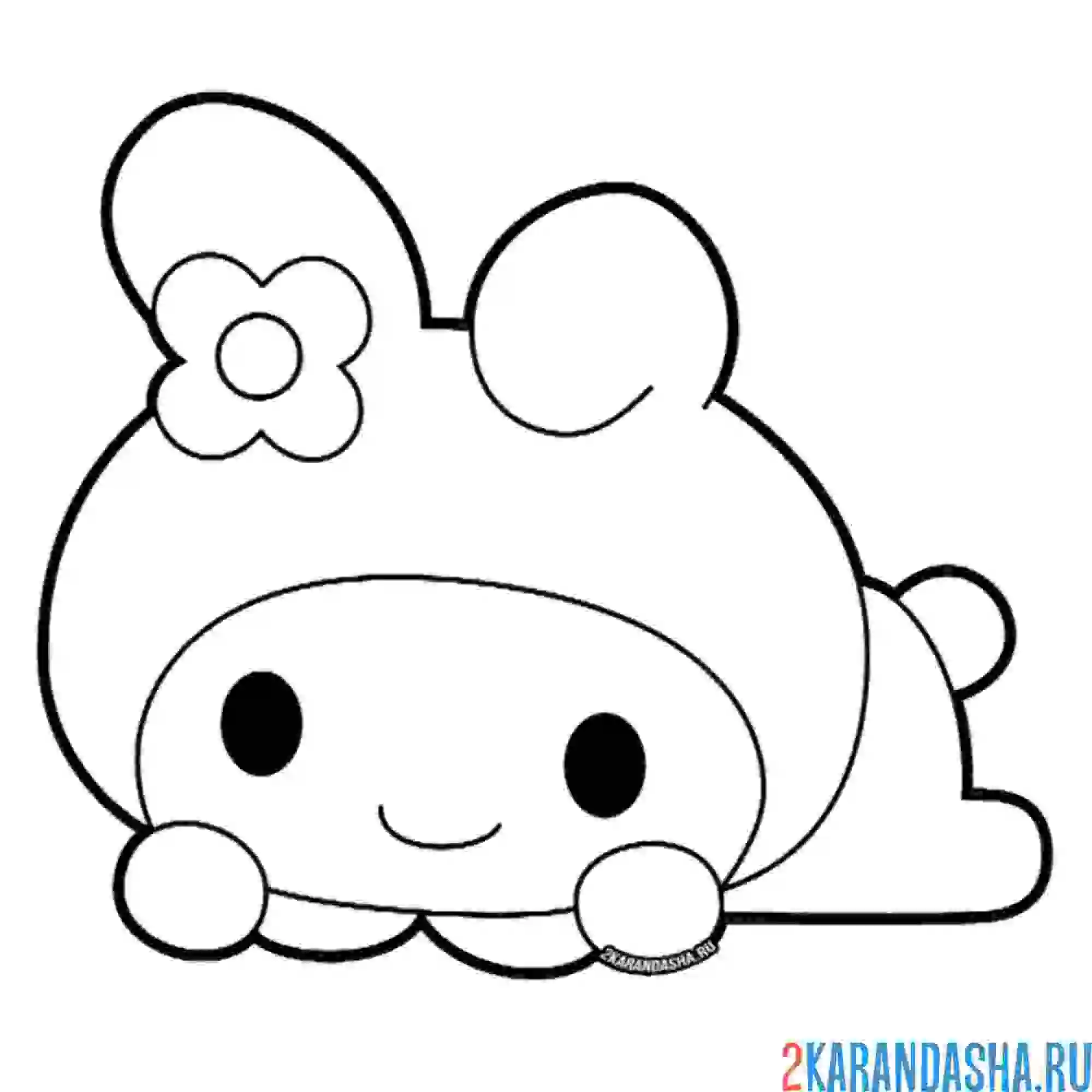 Раскраска май мелоди лежит